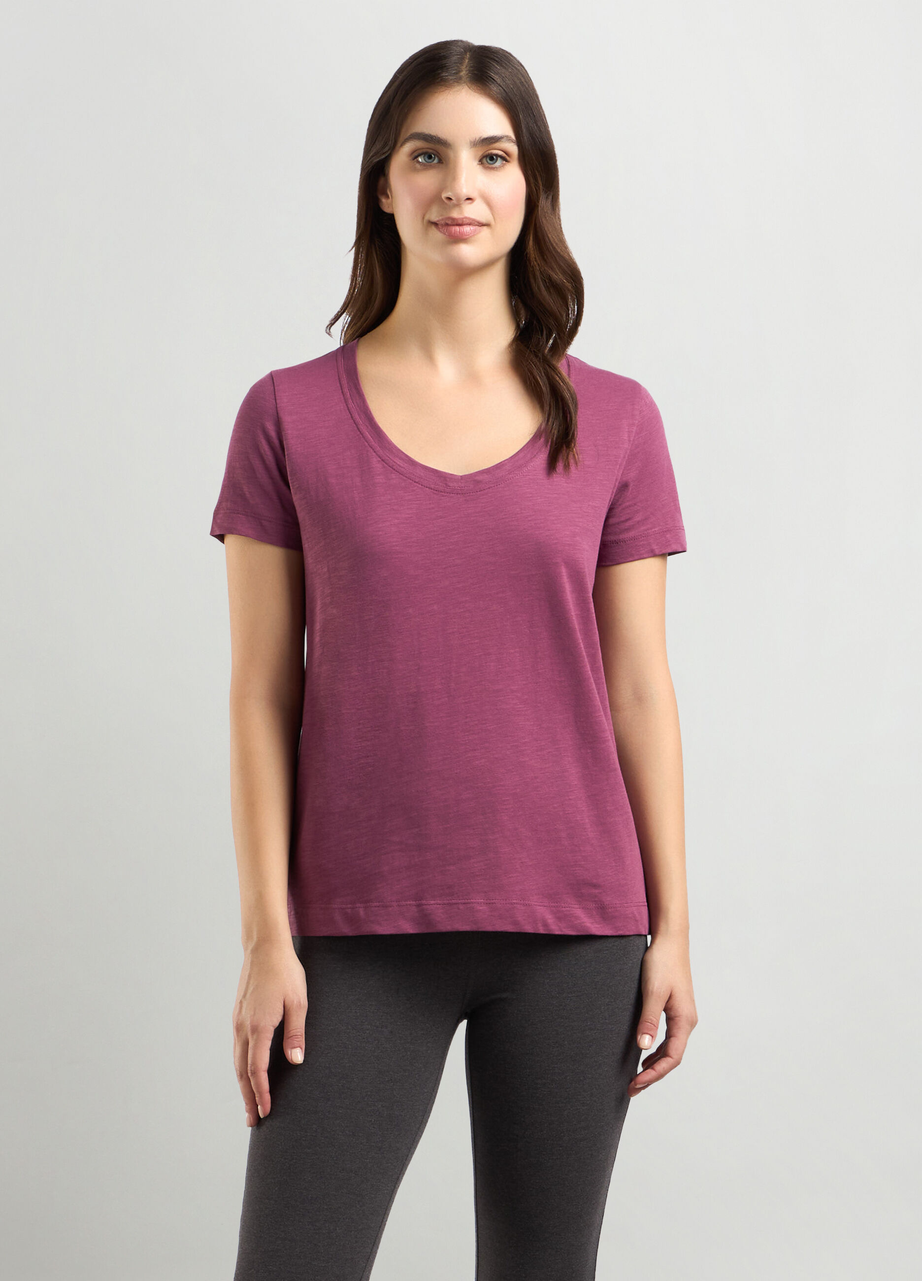 T-shirt in jersey di puro cotone donna_0
