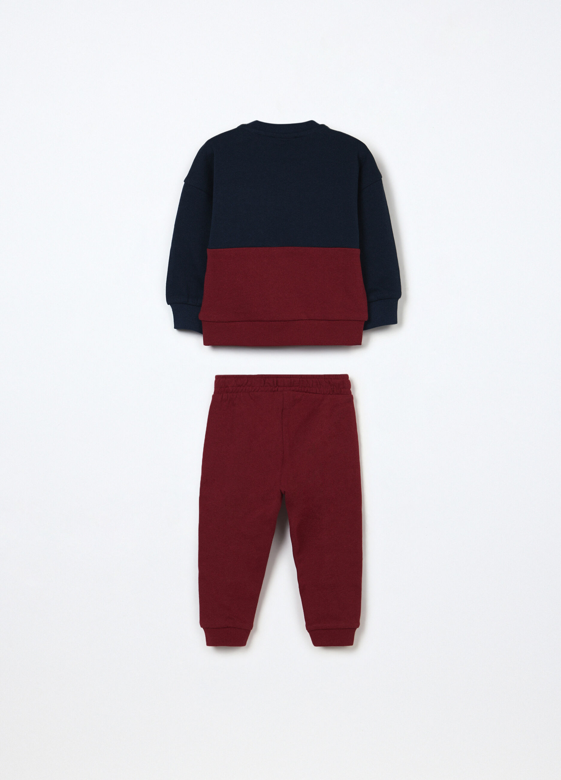 Jogging set in french terry di puro cotone neonato_1