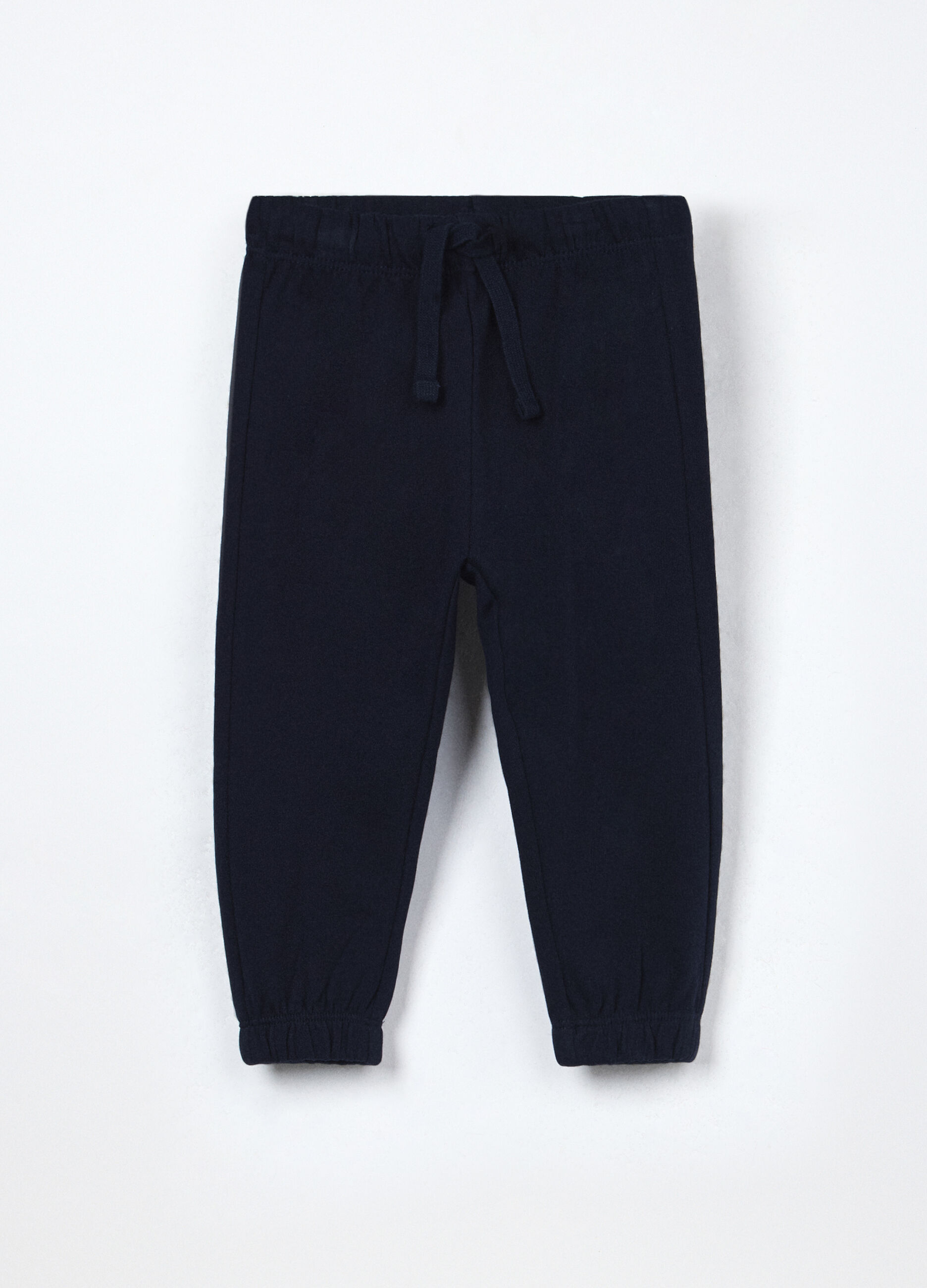 Jogger in french terry di puro cotone neonato_0