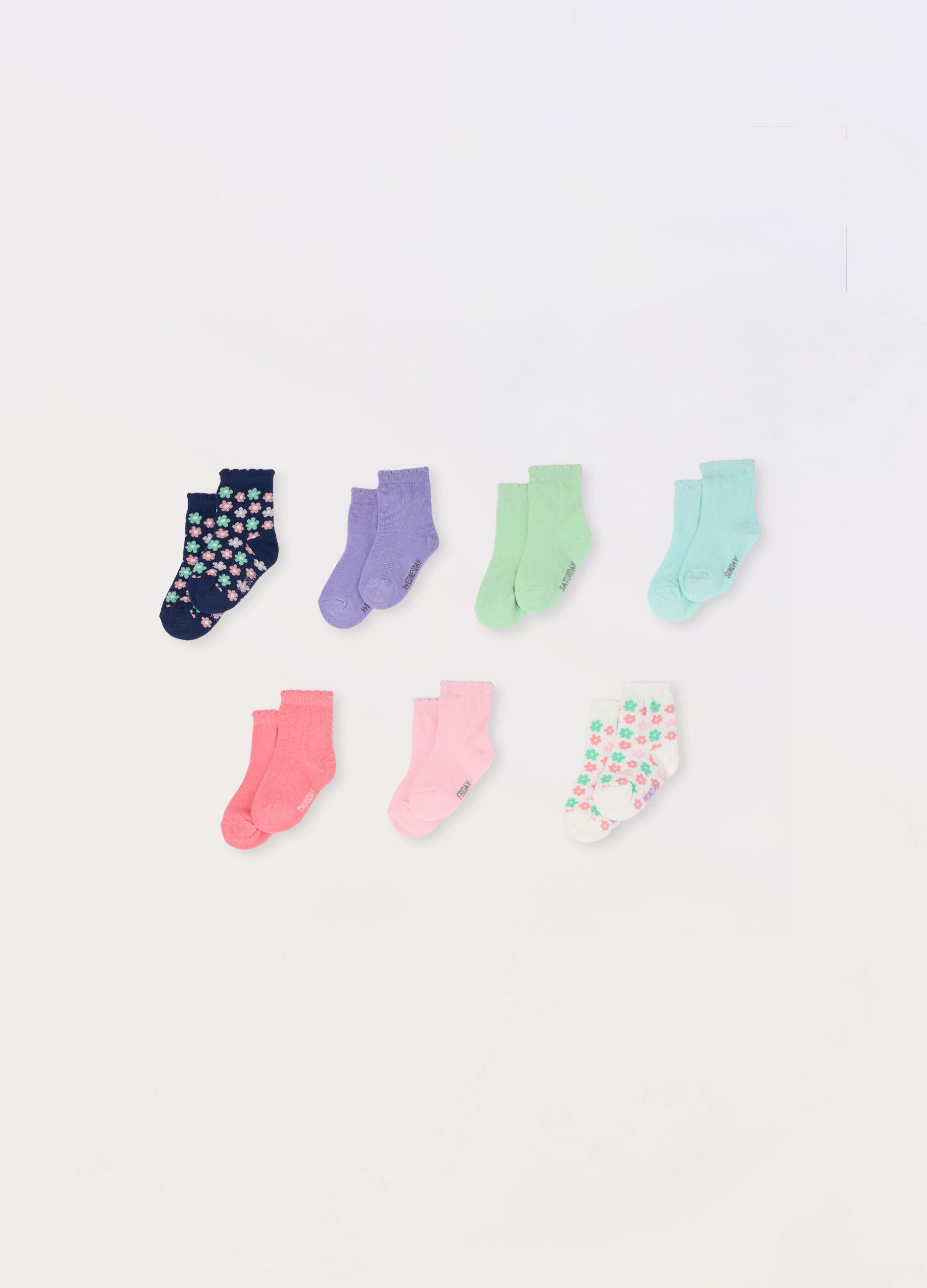 Pack 7 calzini corti misto cotone neonata_0
