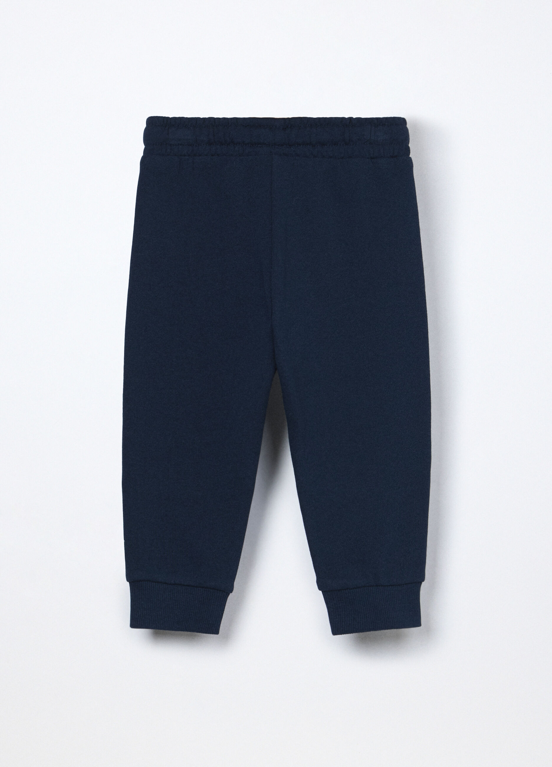 Jogger in french terry di puro cotone neonato_1