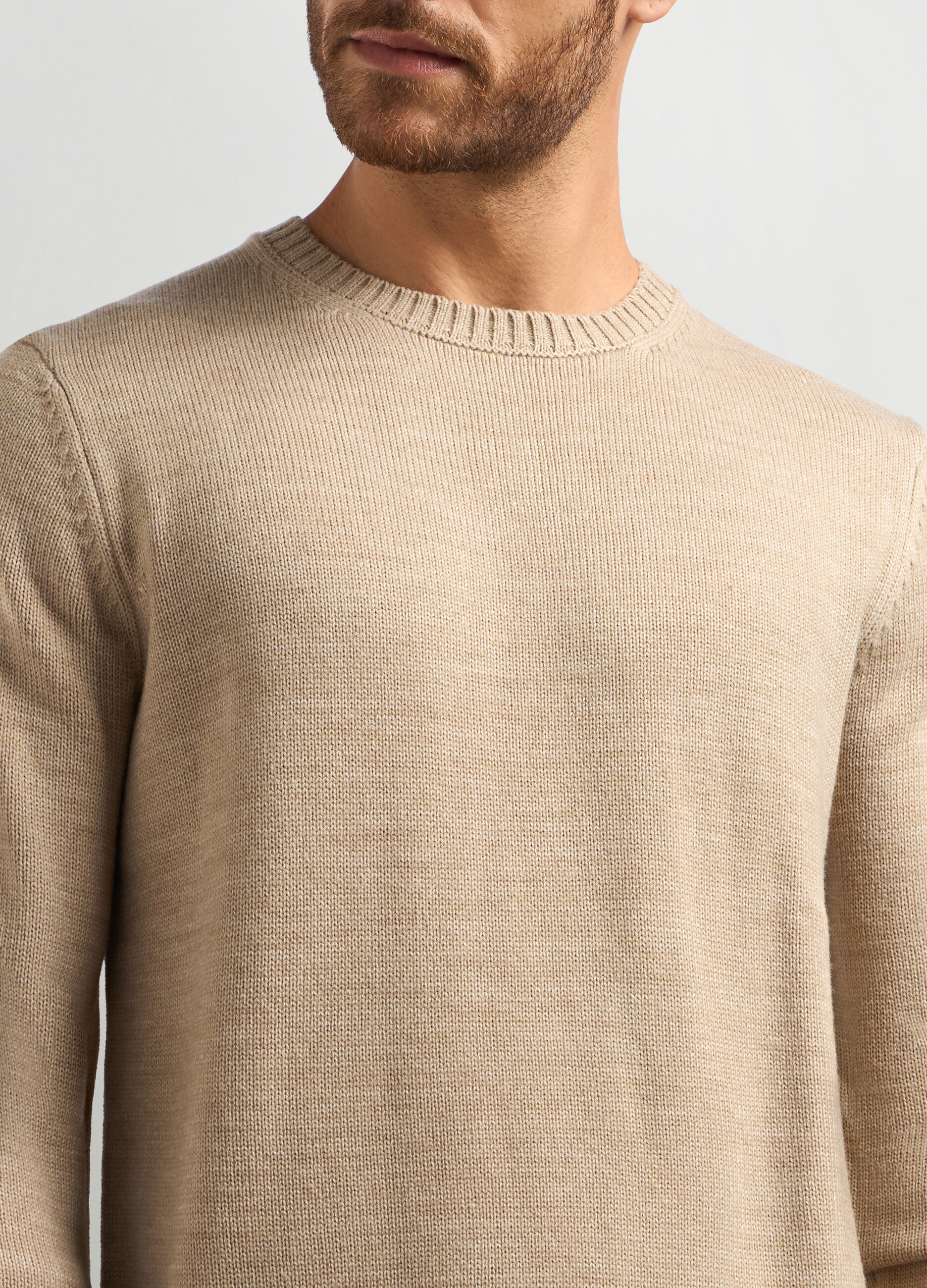 Maglione girocollo maglia rasata uomo_2