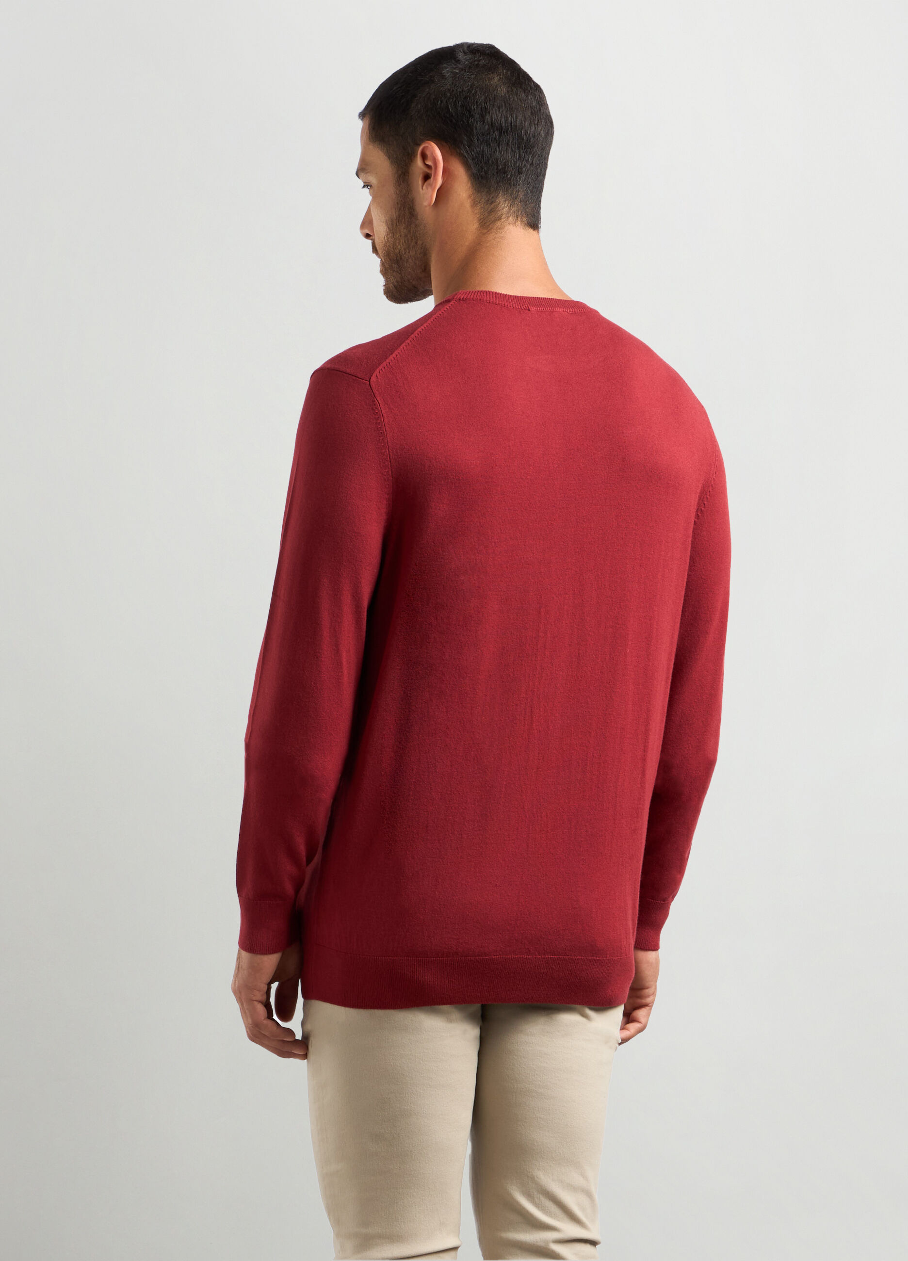 Maglione girocollo maglia rasata uomo_1