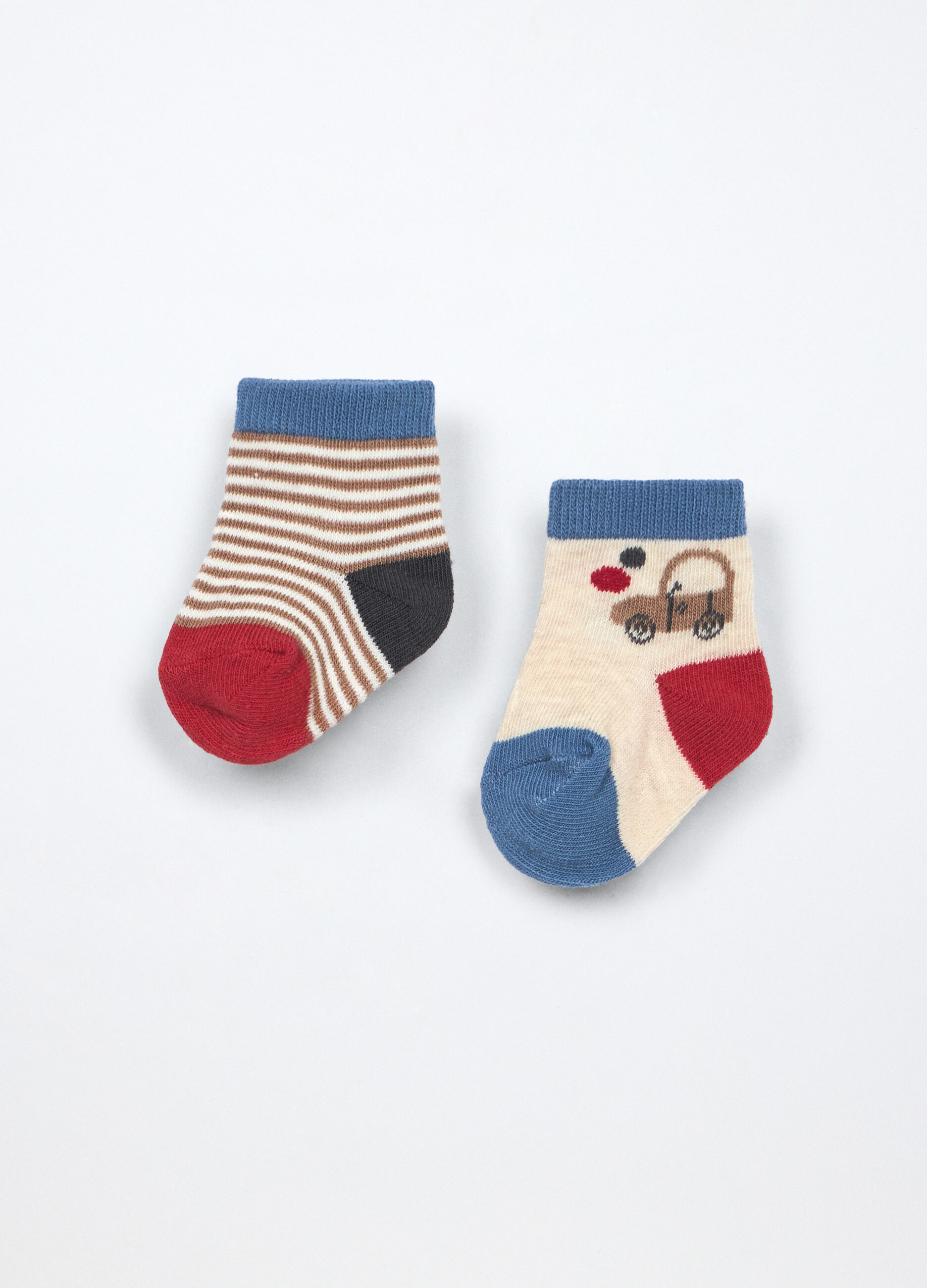 Pack 2 calzini corti misto cotone neonato_1