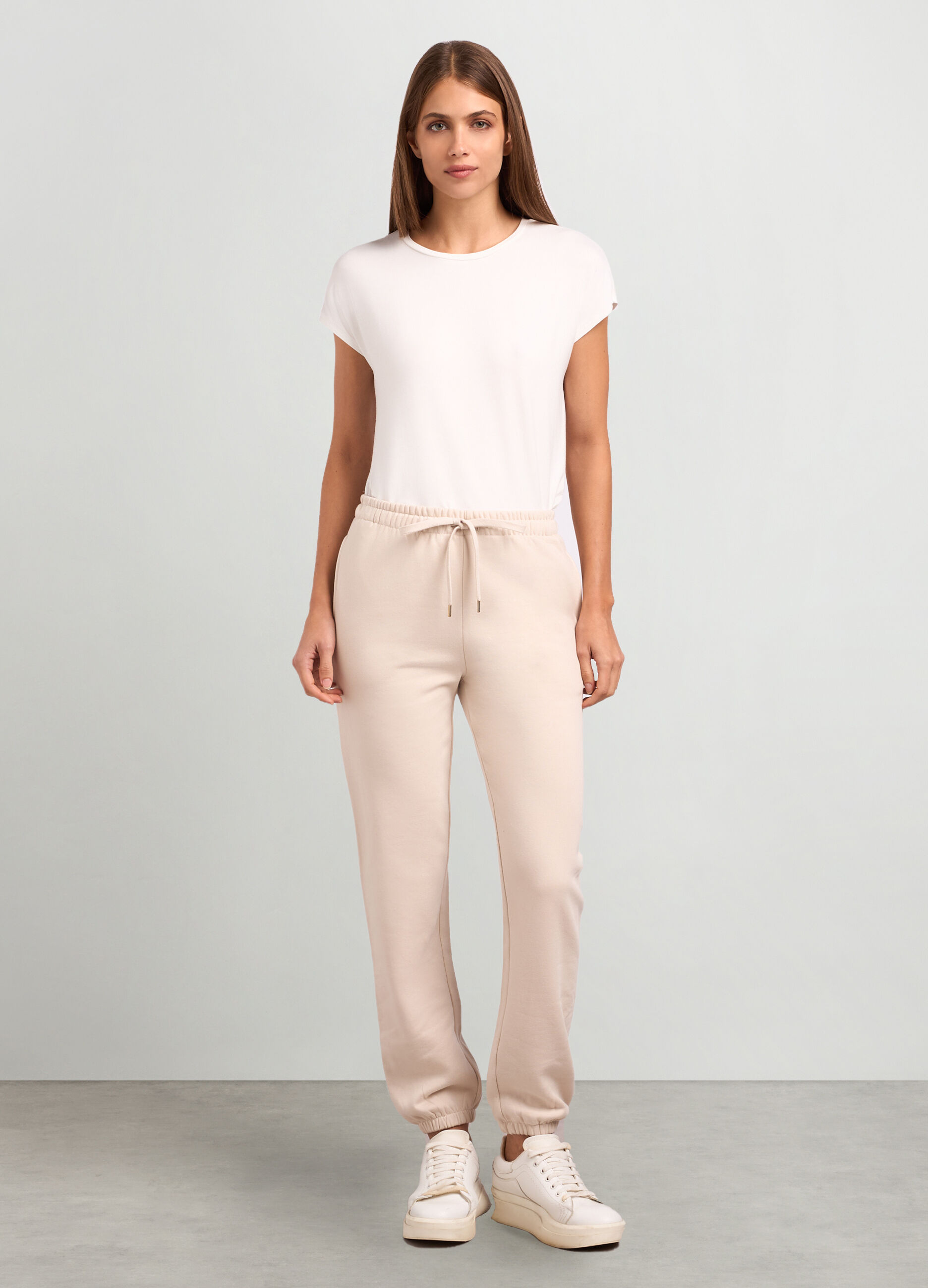 Joggers in felpa di puro cotone donna_0