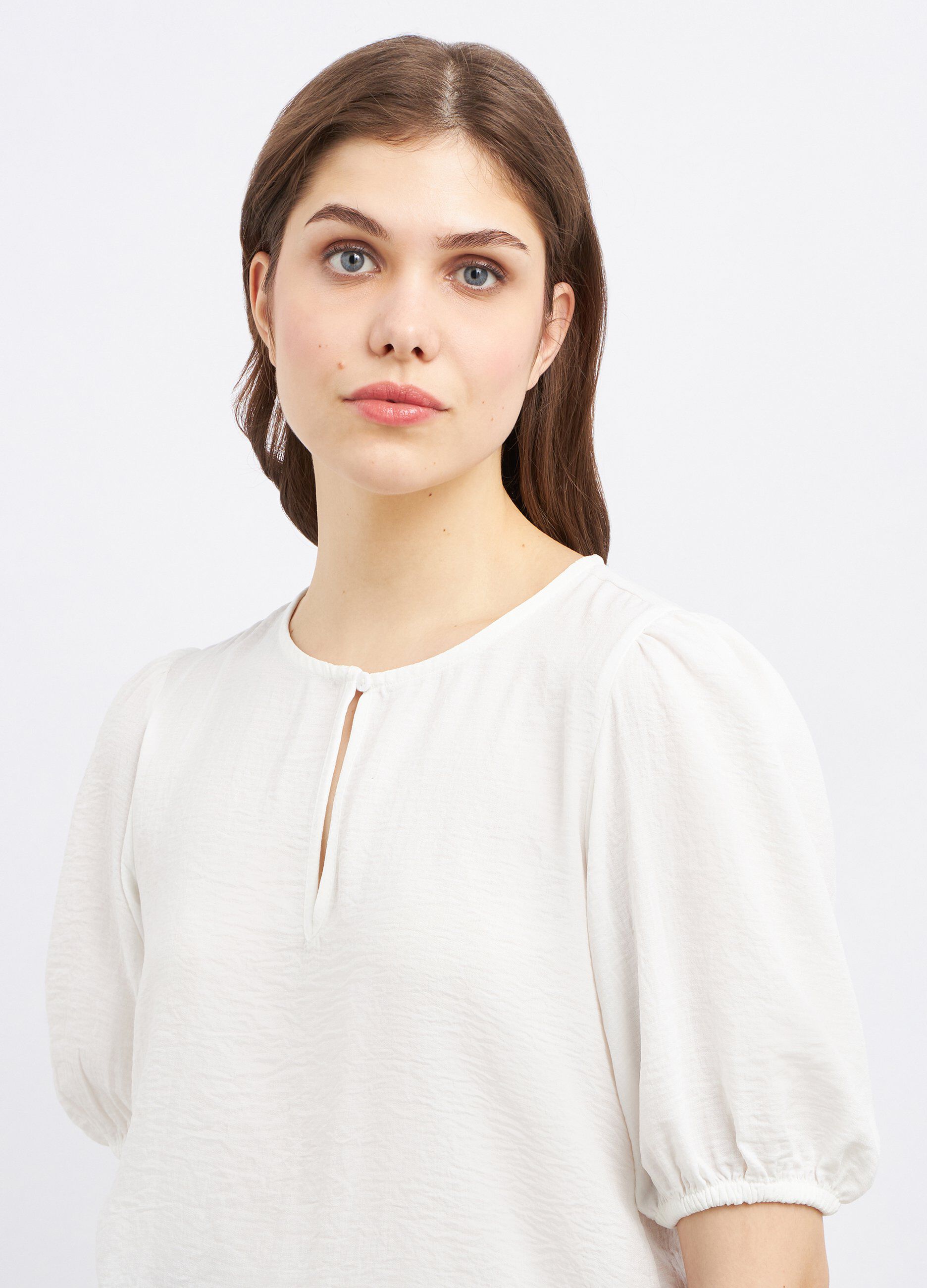Blusa con maniche a palloncino donna_2