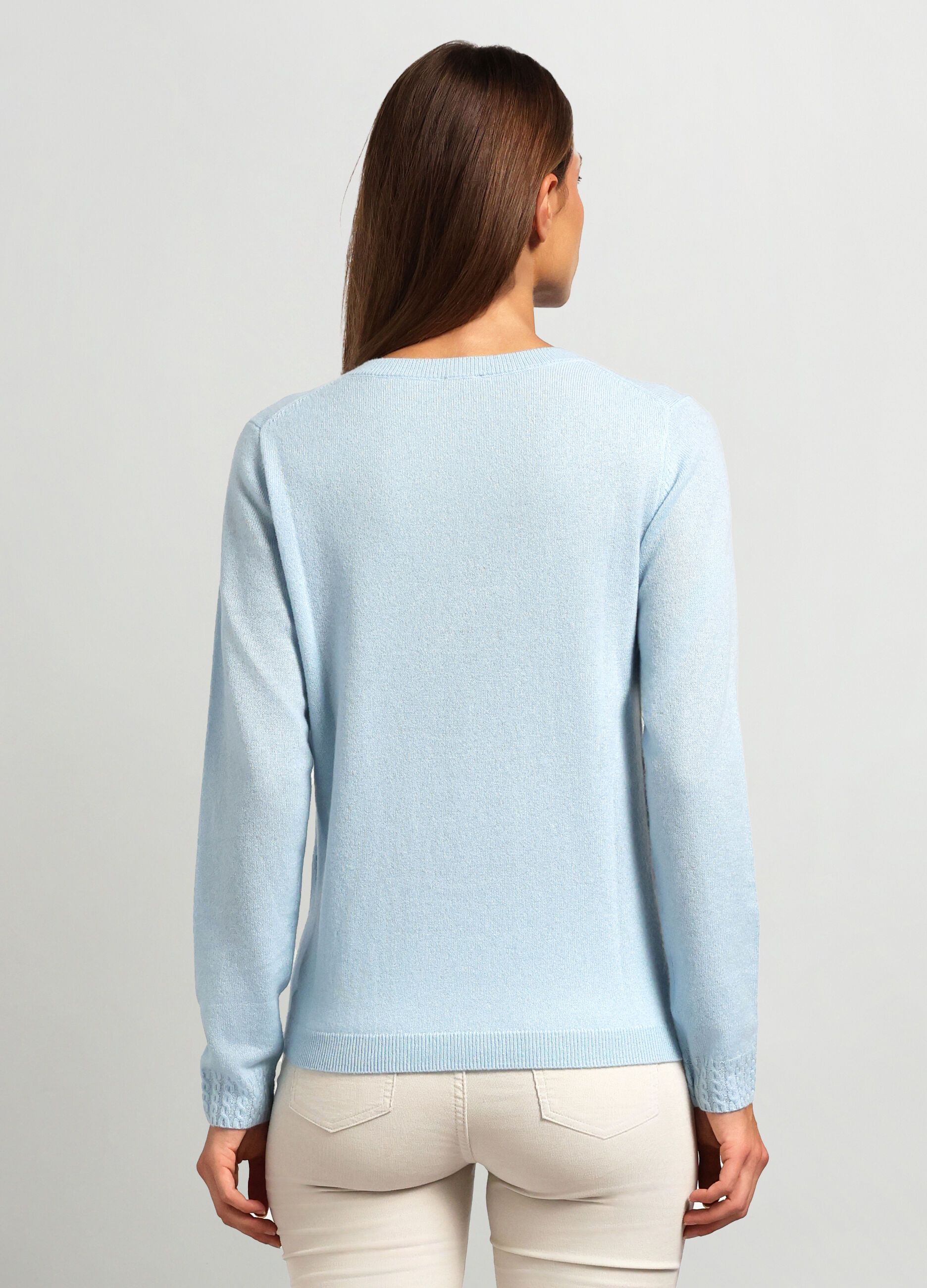 Girocollo tricot in puro cashmere donna_1