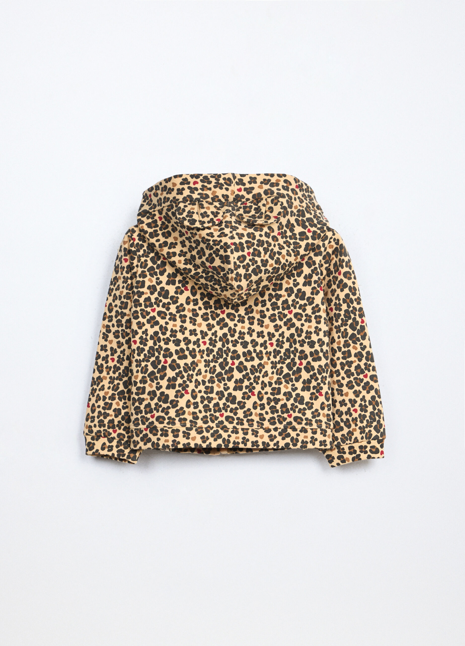 Felpa con cappuccio in french terry di cotone stretch neonata_1