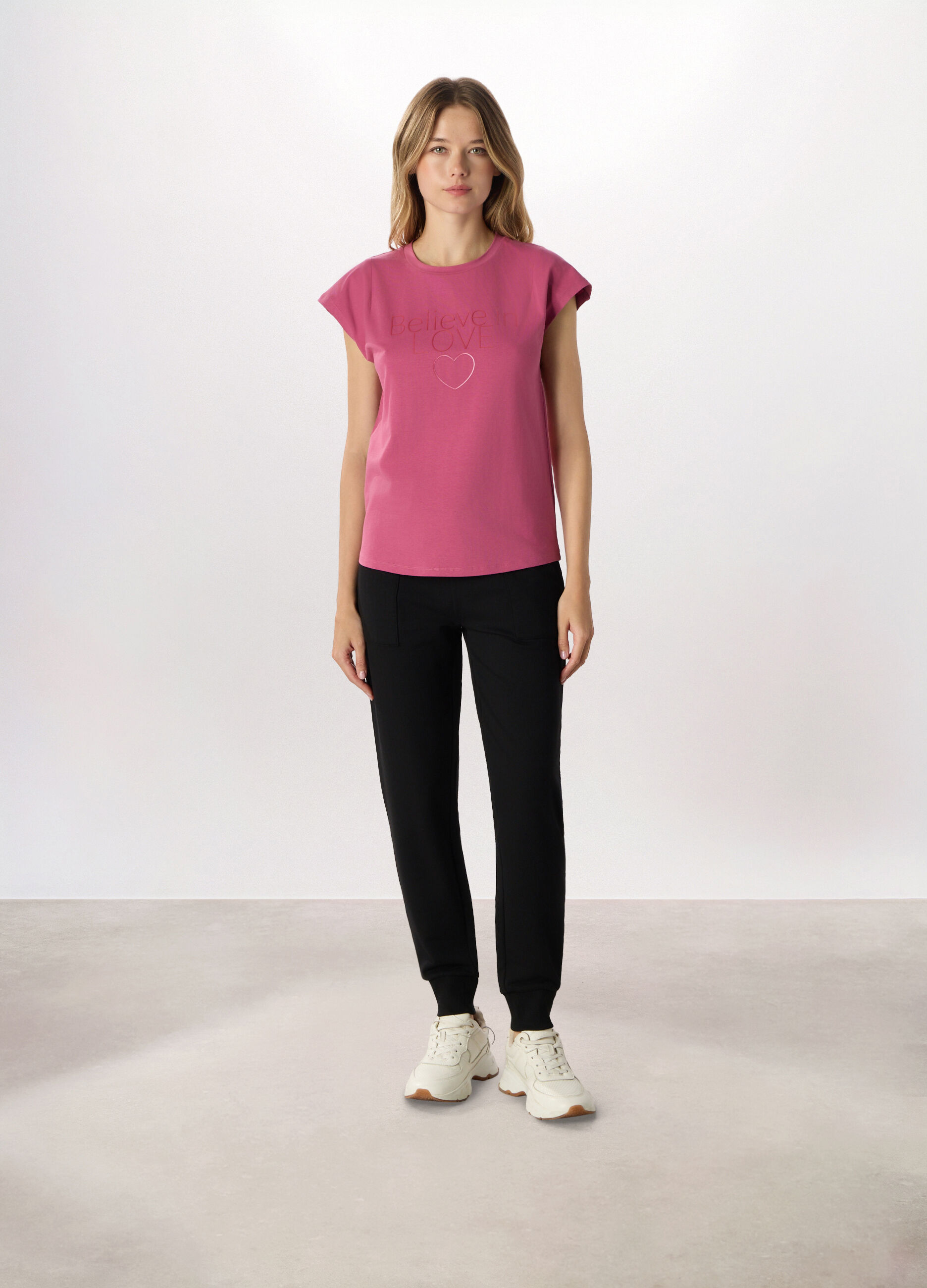 Jogger misto cotone fleece Holistic fitness donna_0