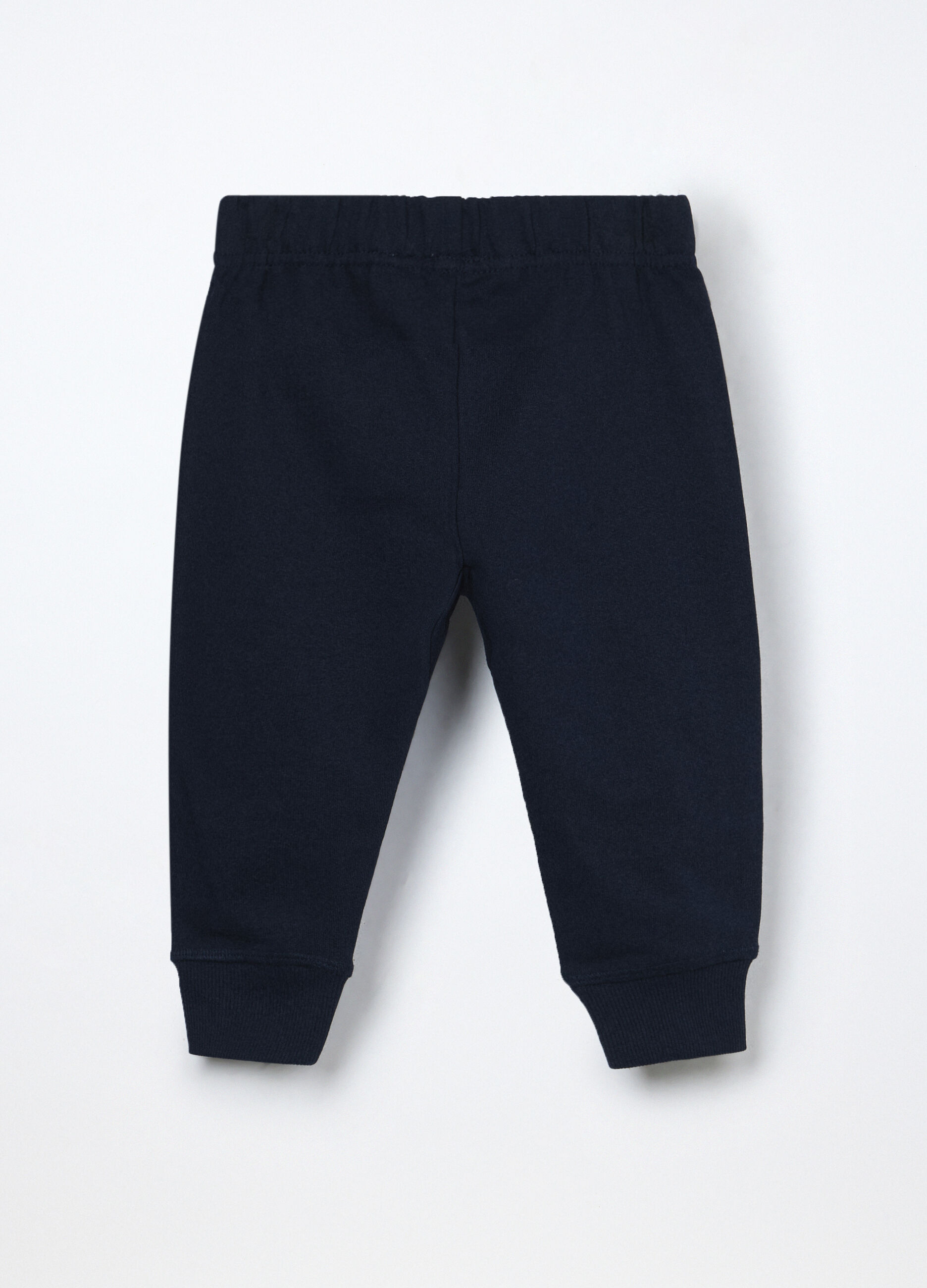 Jogger in french terry di puro cotone neonato_1