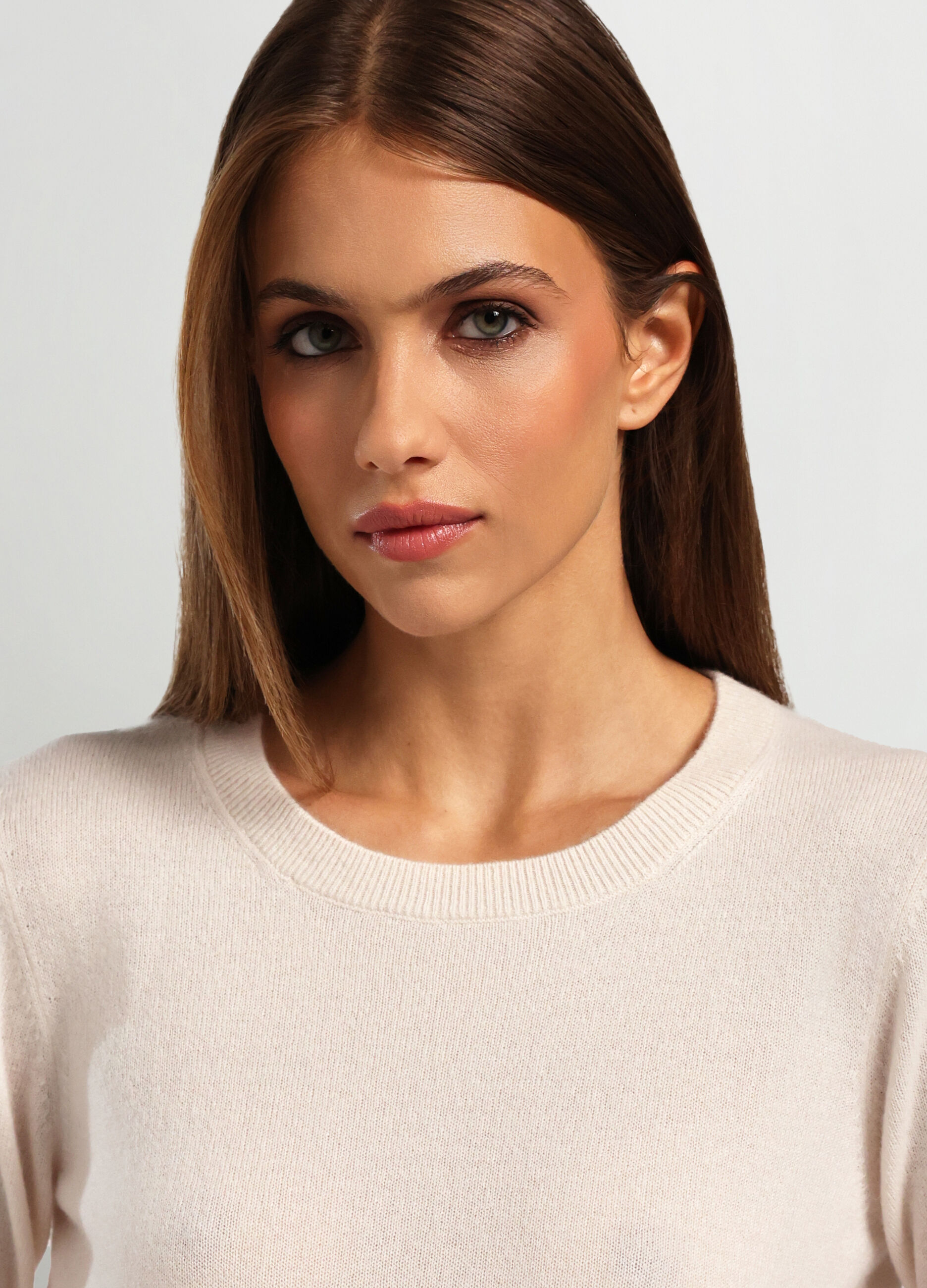 Girocollo tricot in puro cashmere donna_2