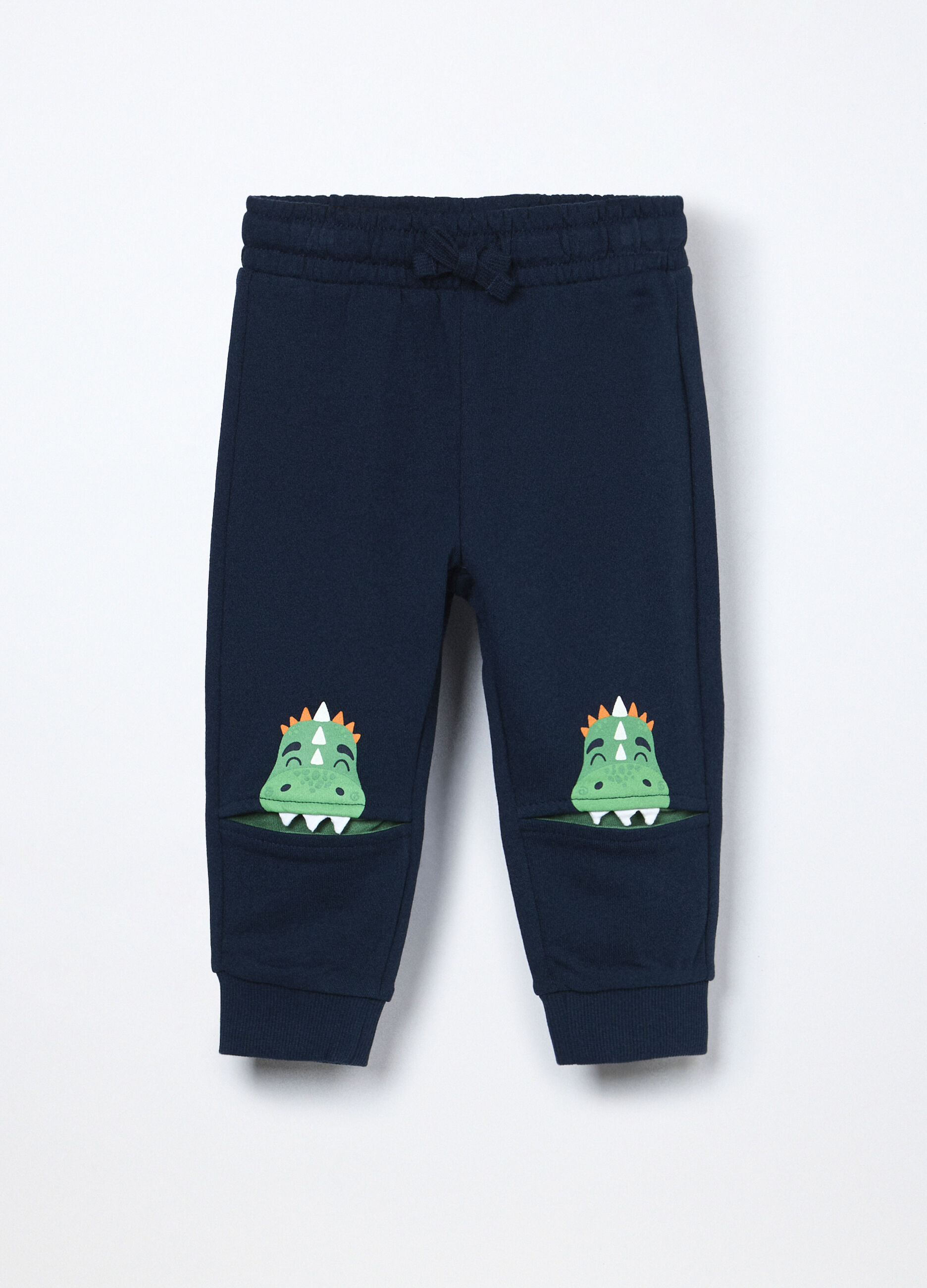 Jogger in french terry di puro cotone neonato_0