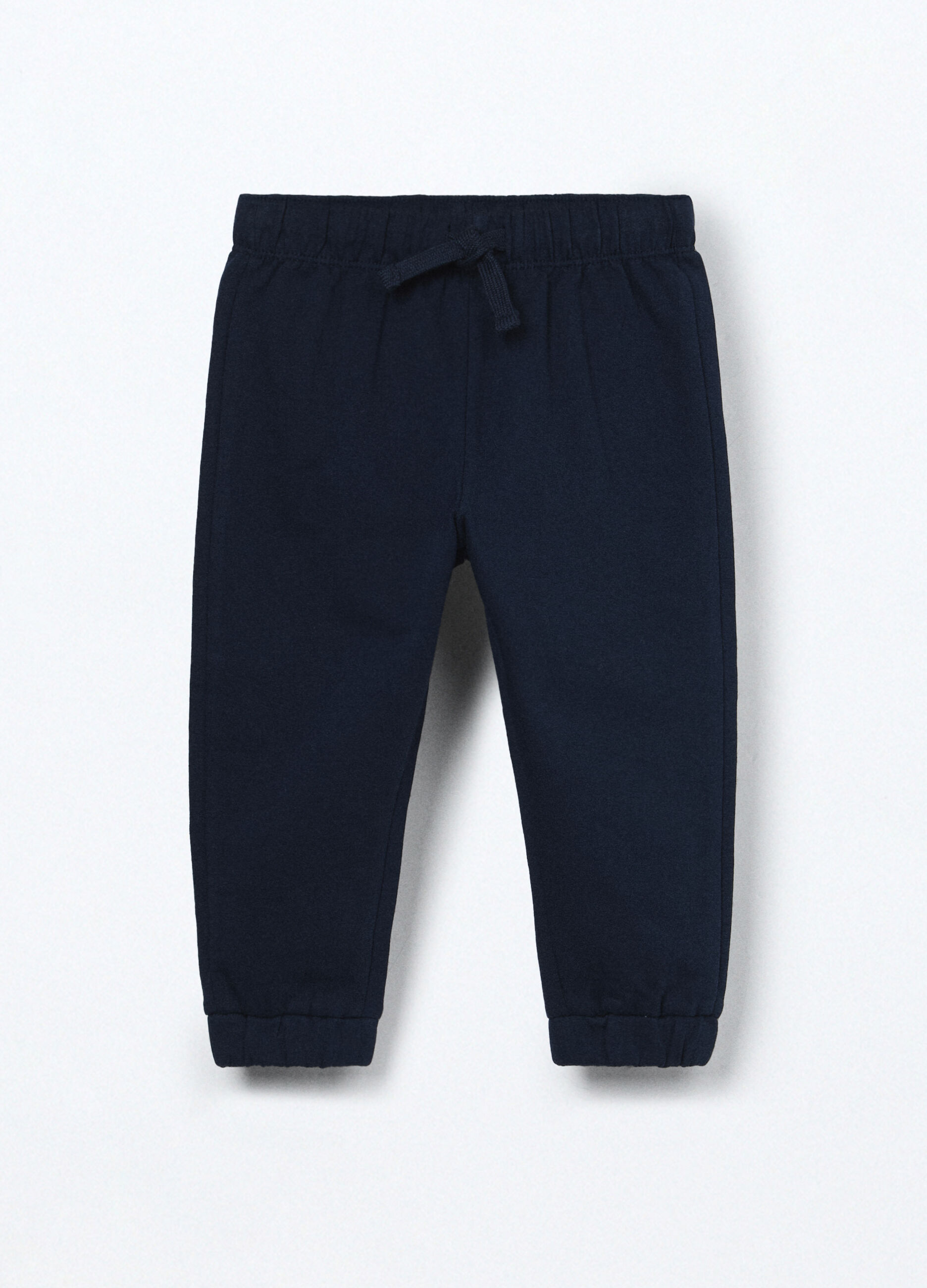 Jogger in french terry di puro cotone neonato_0