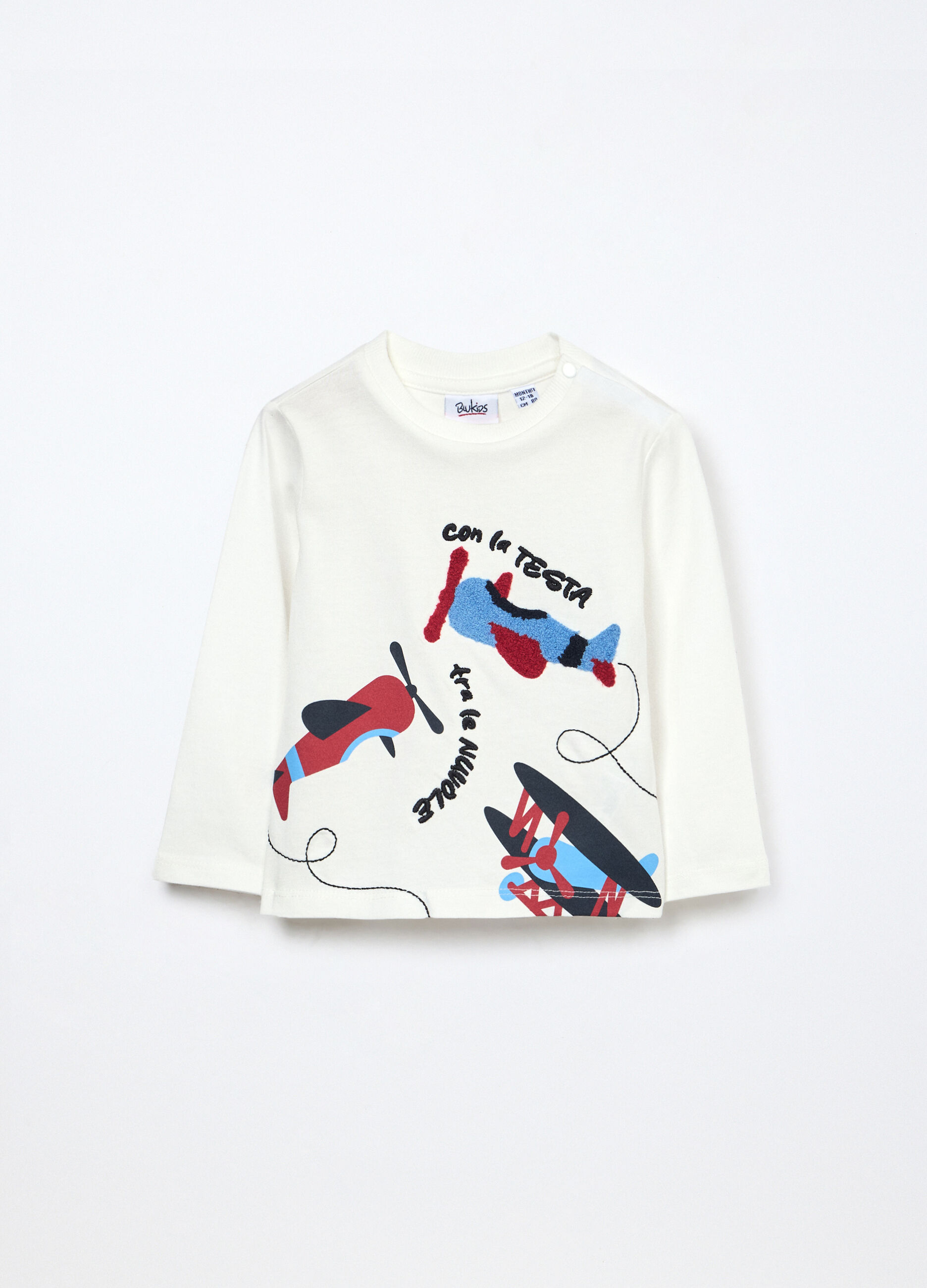 T-shirt in jersey di puro cotone neonato_0