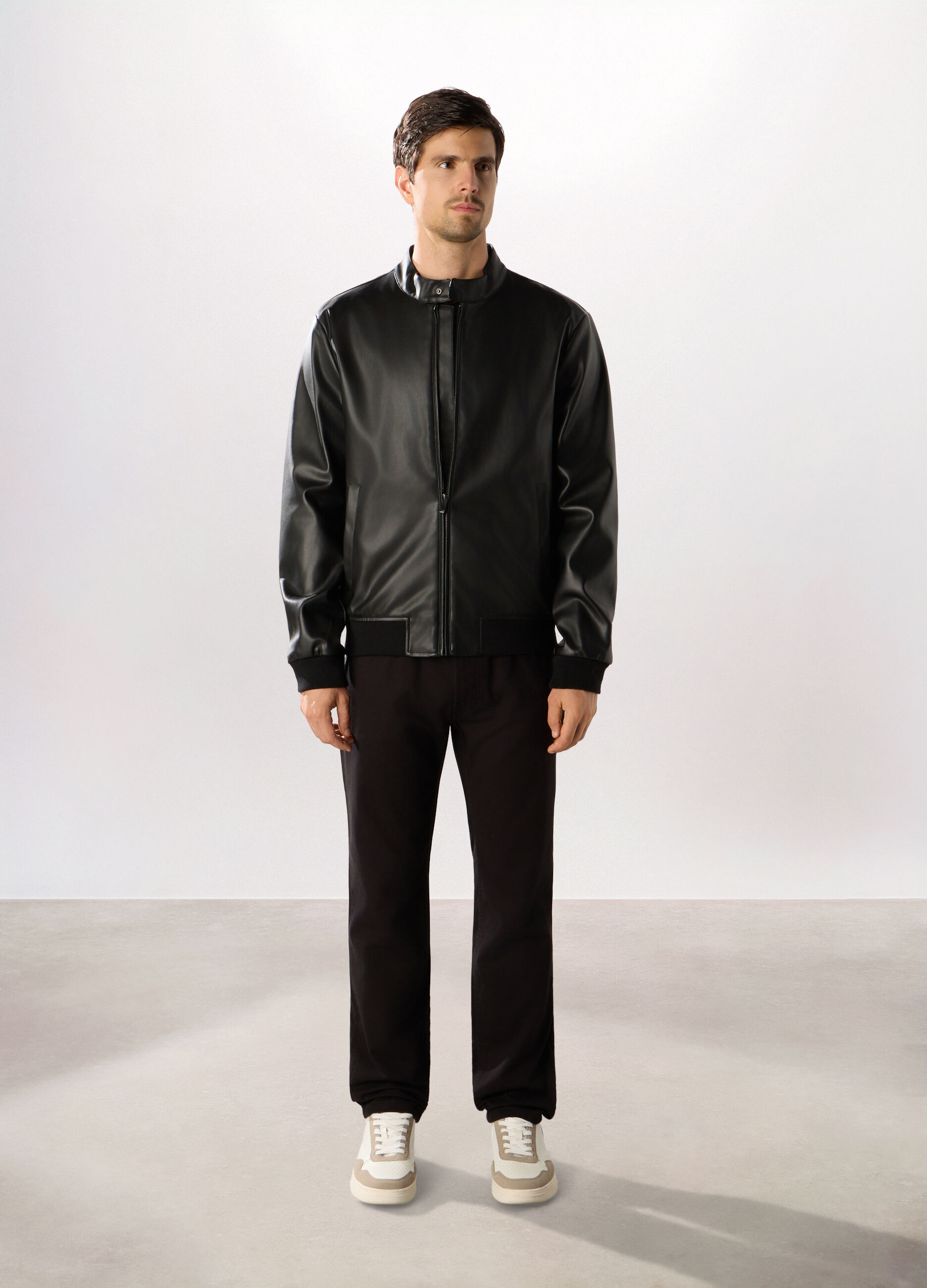 Giacca biker in ECOpelle uomo_0