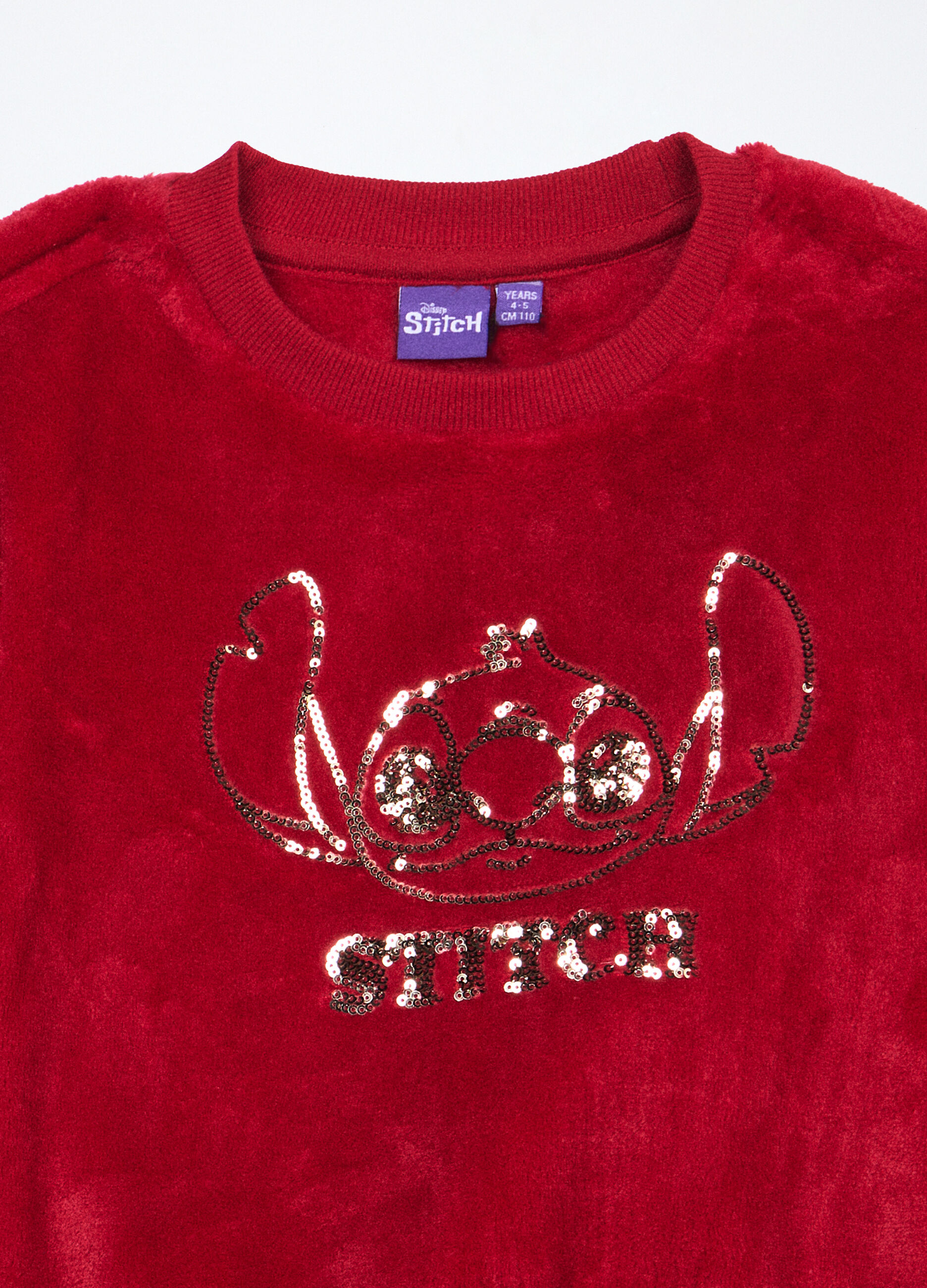 Felpa in pile con paillettes bambina_2