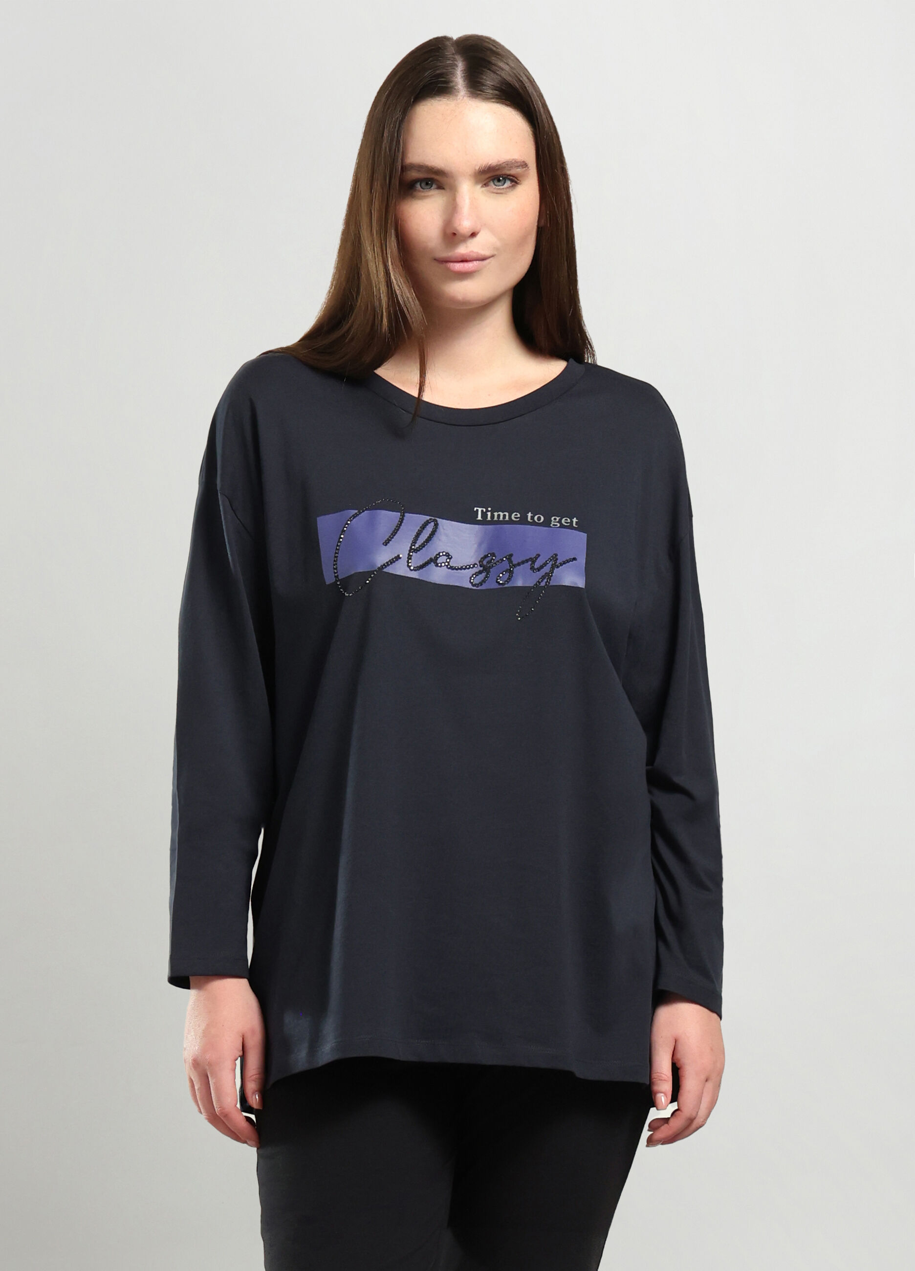 T-shirt in puro cotone donna curvy_0