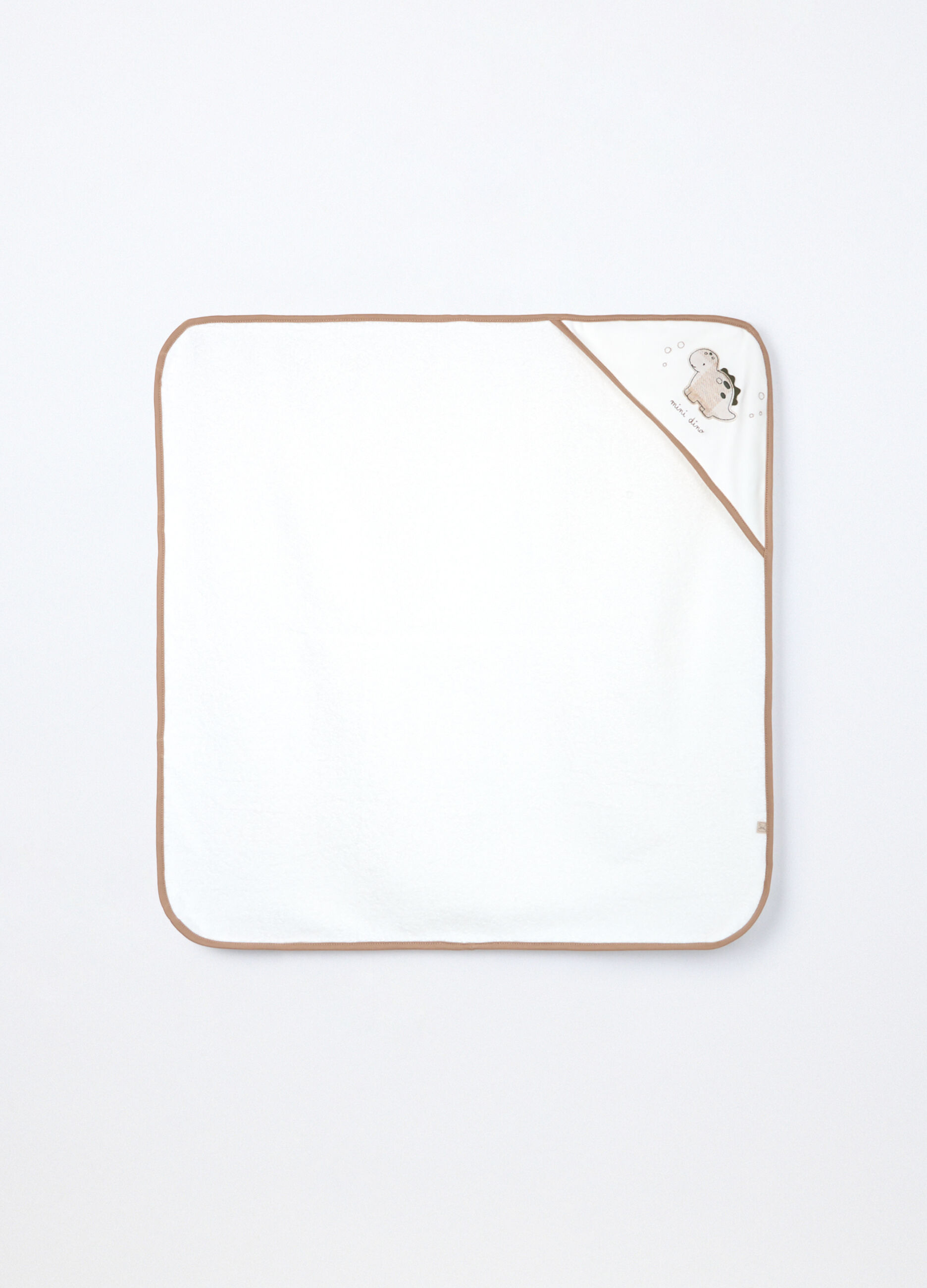 Asciugamano con angolo in spugna di puro cotone neonato_0