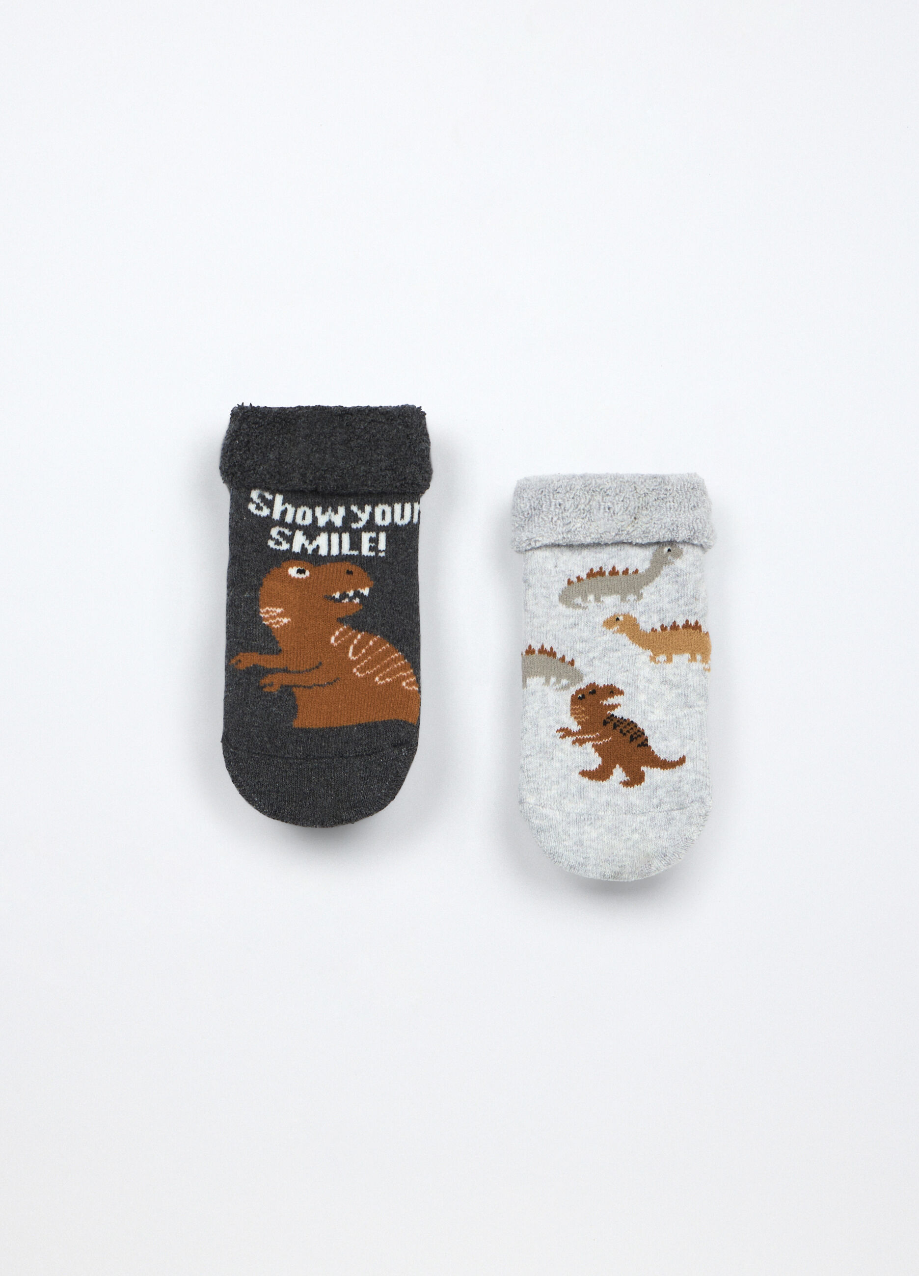 Pack 2 calzini antiscivolo in spugna misto cotone neonato_1