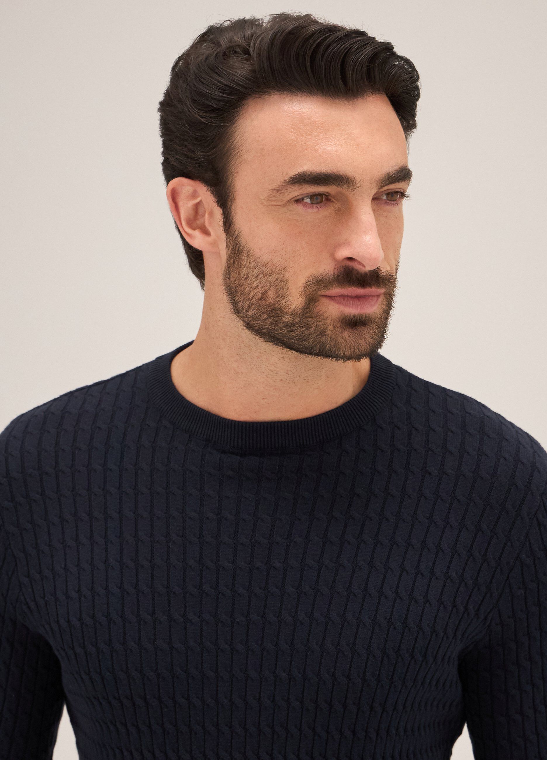 Tricot a girocollo in puro cotone Rumford uomo_2