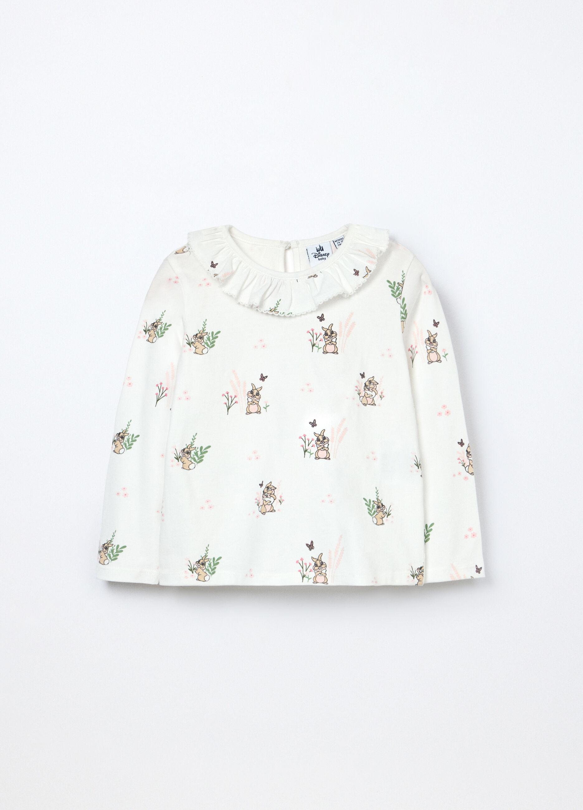 T-shirt in jersey di cotone stretch neonata_0