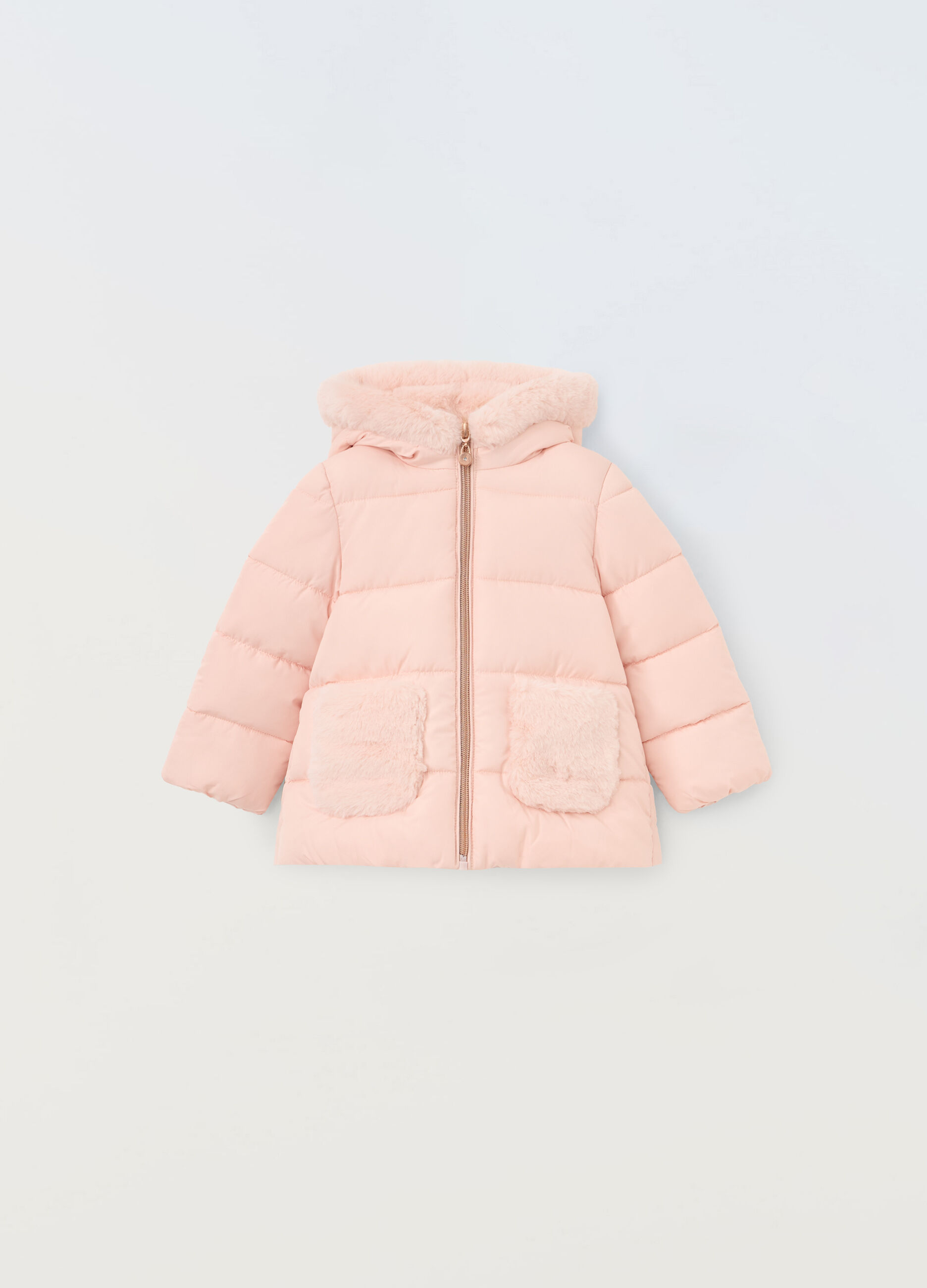 Giubbino imbottito con inserti neonata_0