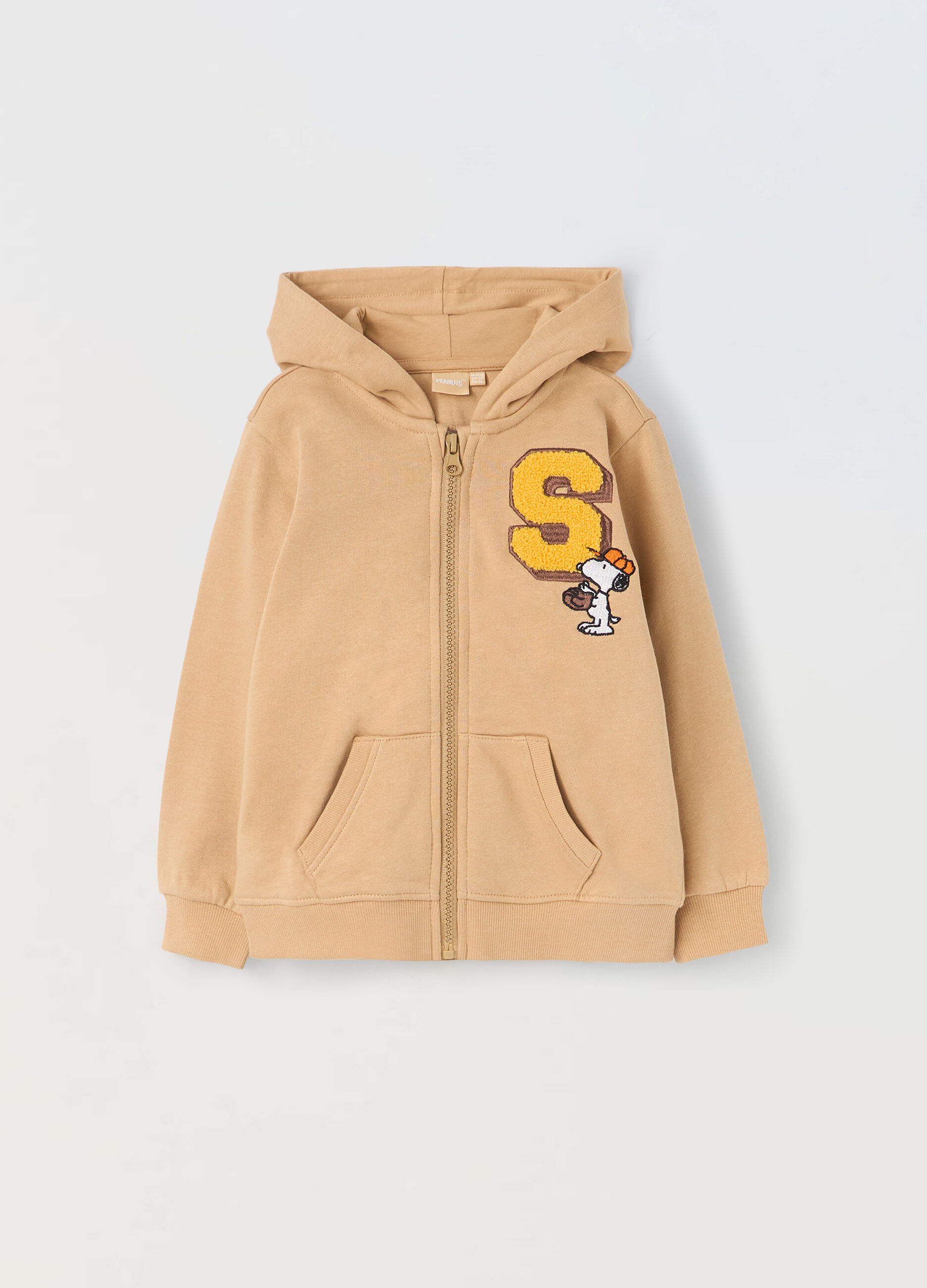 Felpa Snoopy in puro cotone con cappuccio neonato_0