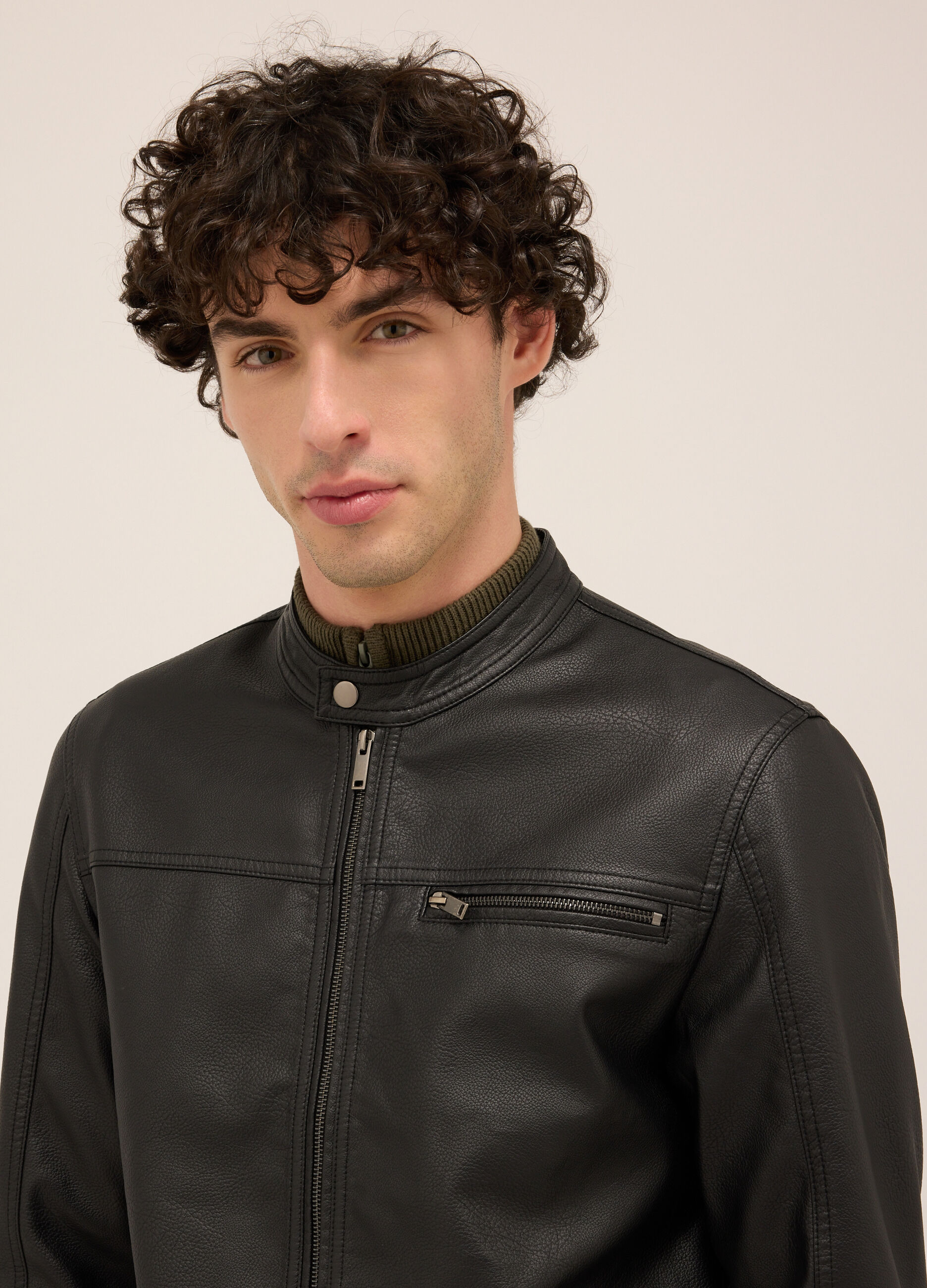 Giacca biker in ECOpelle uomo_2