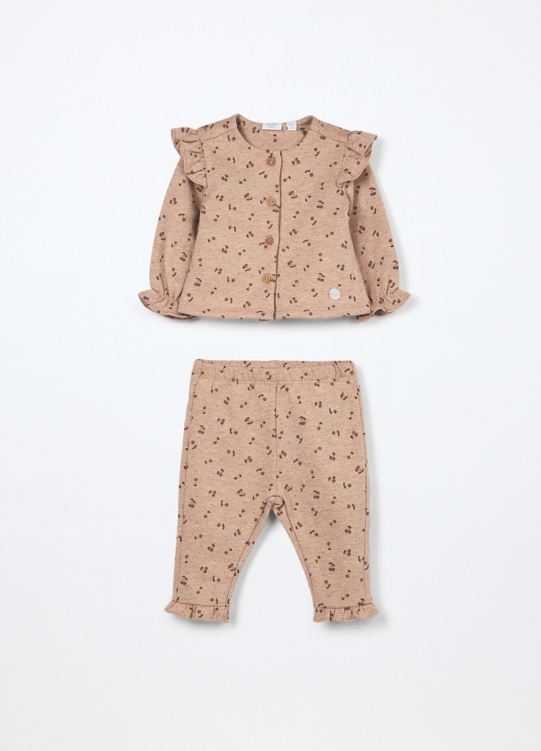 Jogging set in misto cotone fleece neonata_0