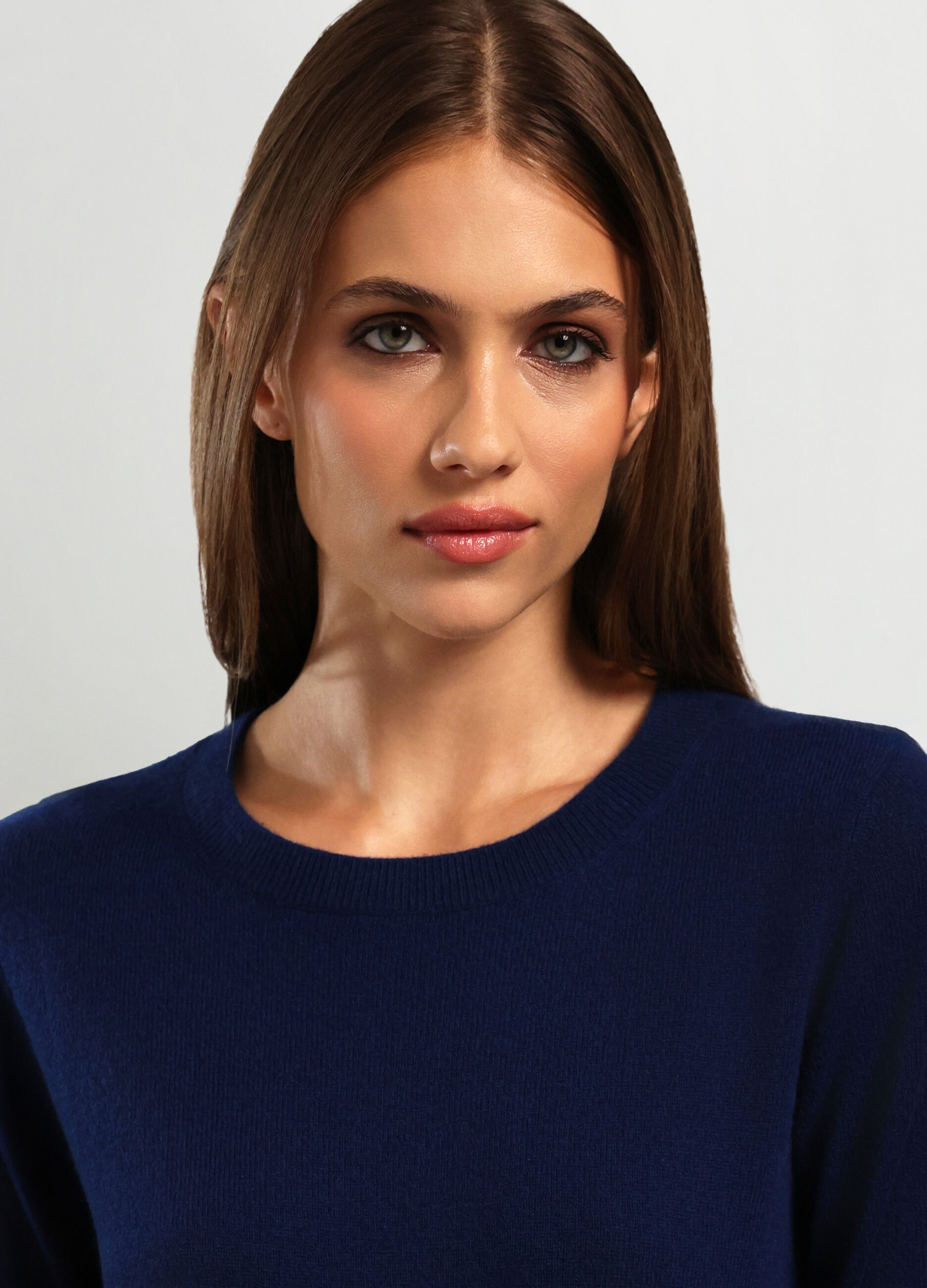 Girocollo tricot in puro cashmere donna_2