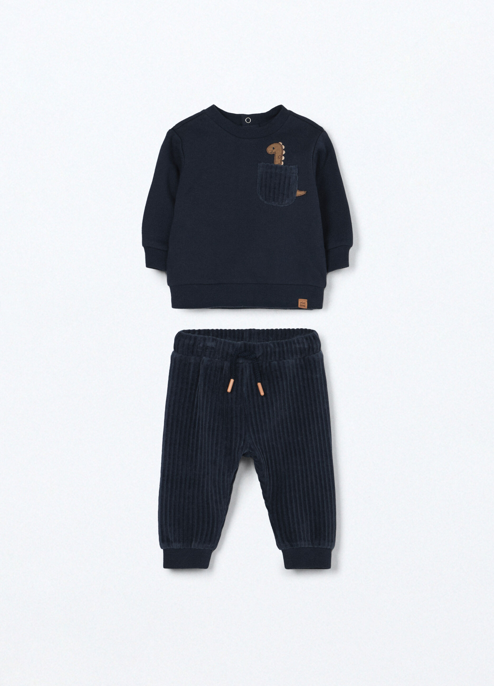 Jogging set in puro cotone fleece neonato_0
