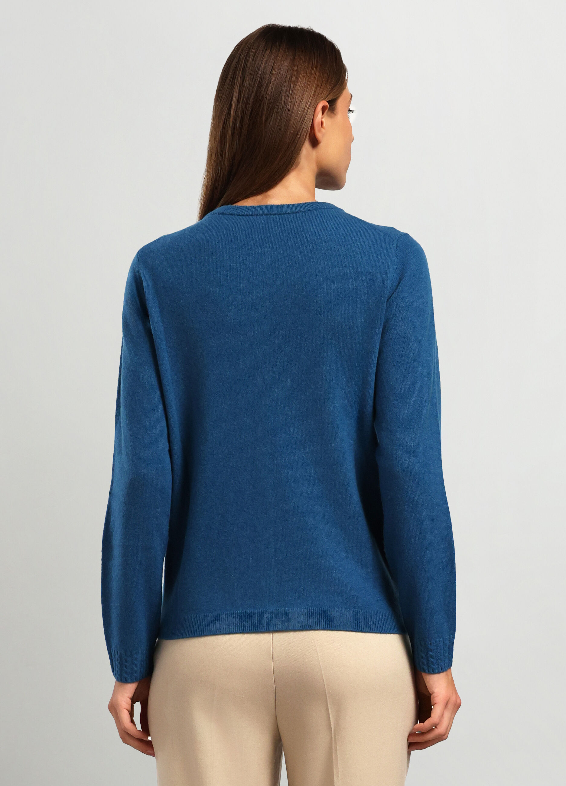 Cardigan tricot in puro cashmere donna_1