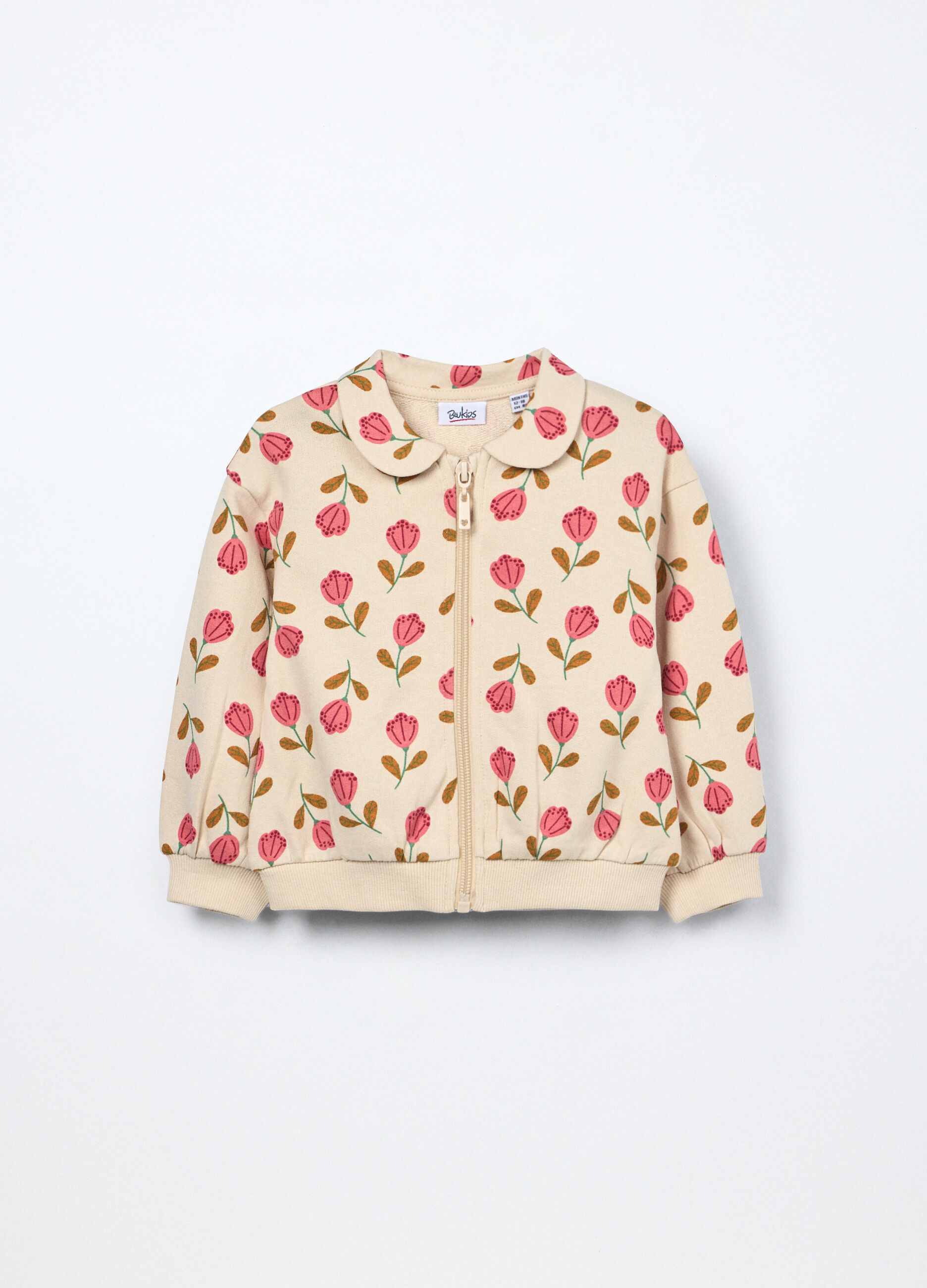 Felpa in french terry di puro cotone neonata_0