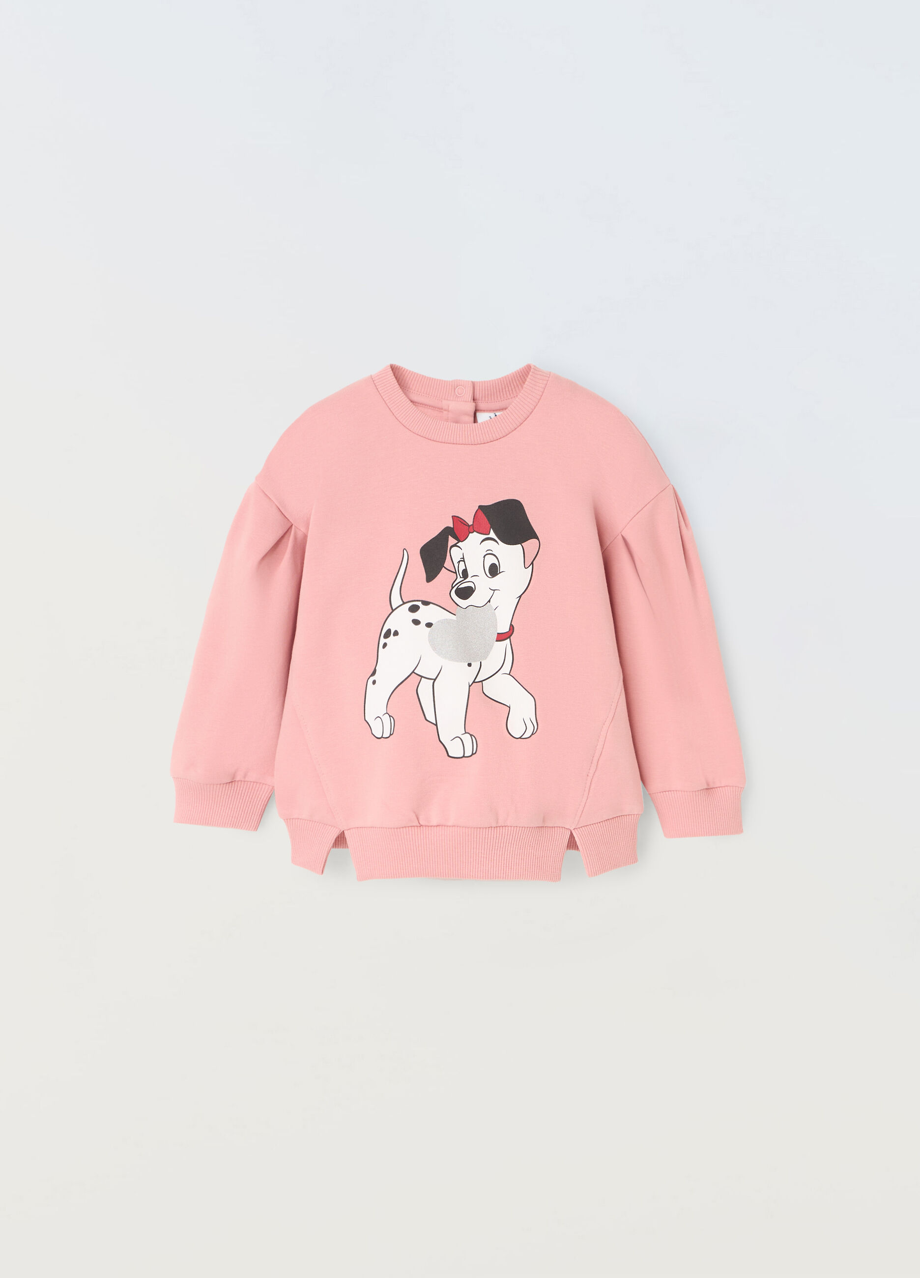 Felpa a girocollo Disney in french terry stretch neonata_0