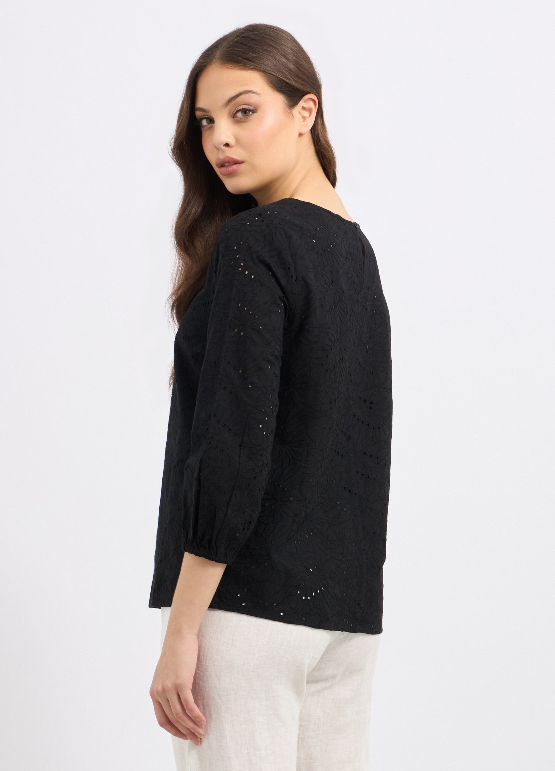 Blusa in puro cotone con ricami donna_1