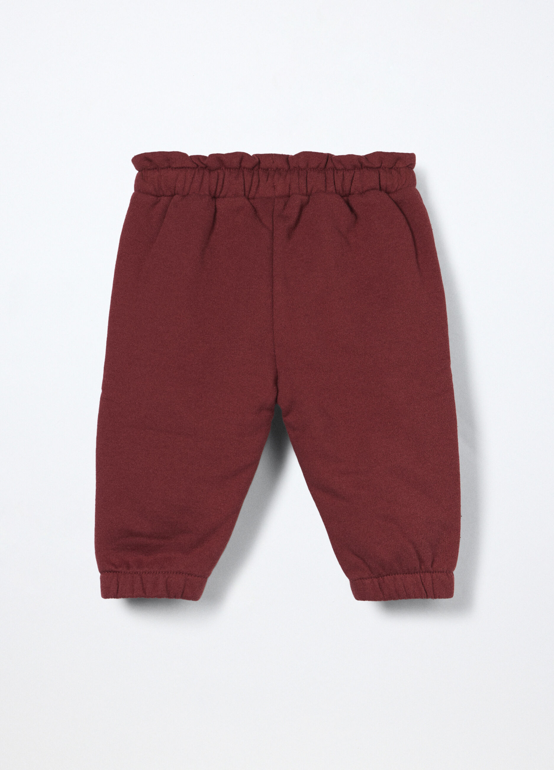 Pantaloni in felpa di puro cotone neonata_1