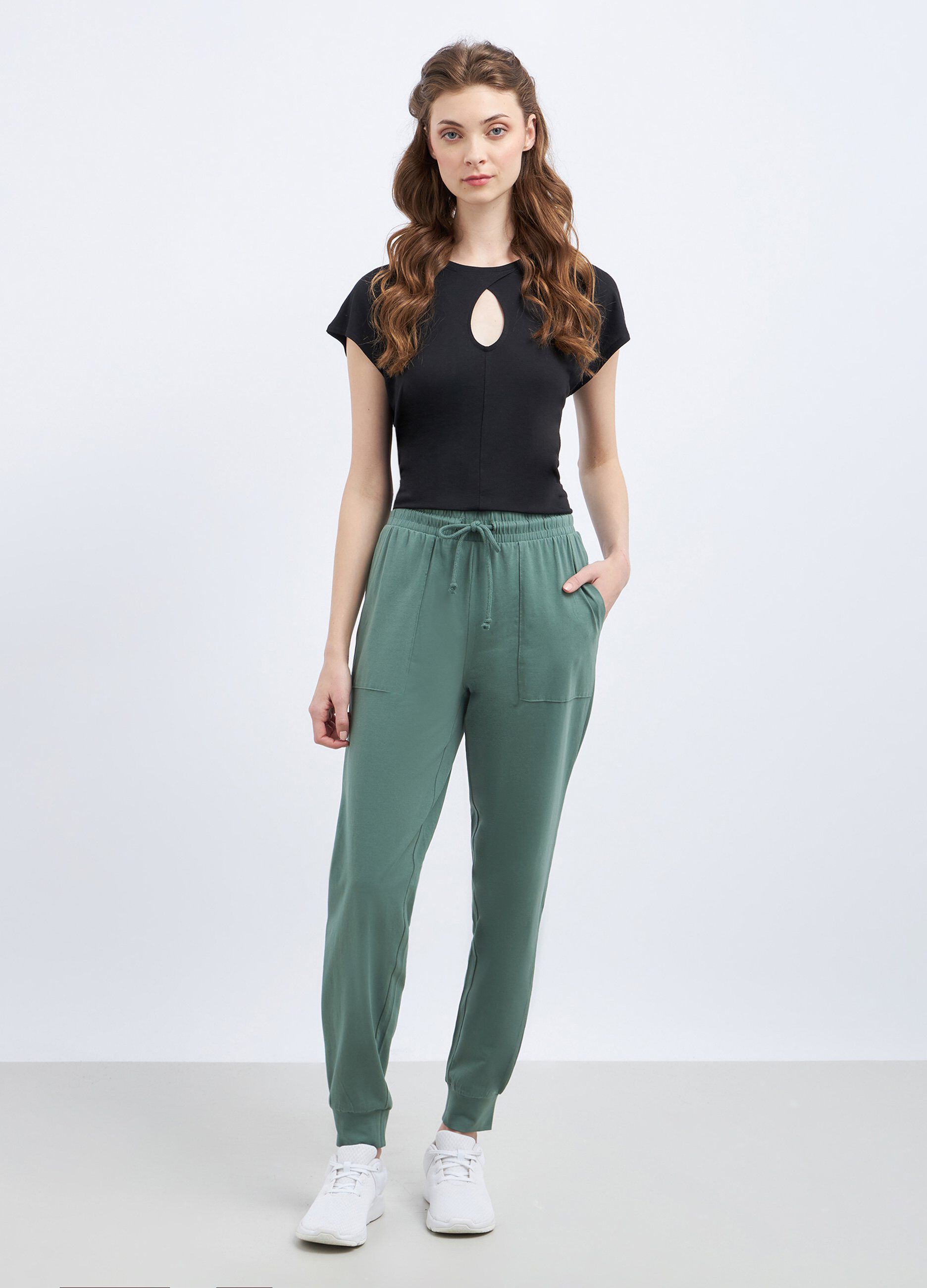 Jogger in cotone stretch Holistic Fitness donna_0