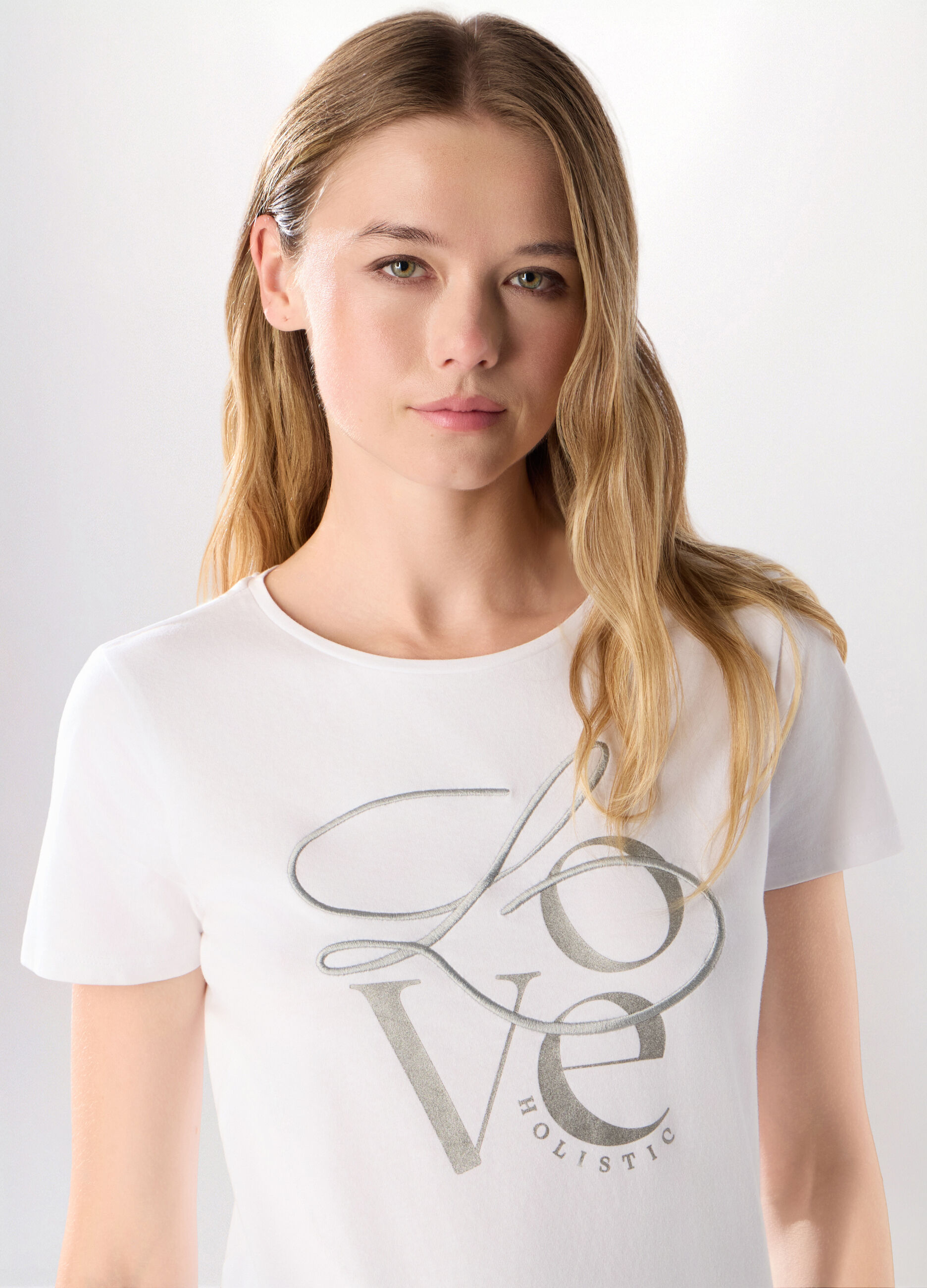 T-shirt in cotone stretch Holistic fitness donna_2