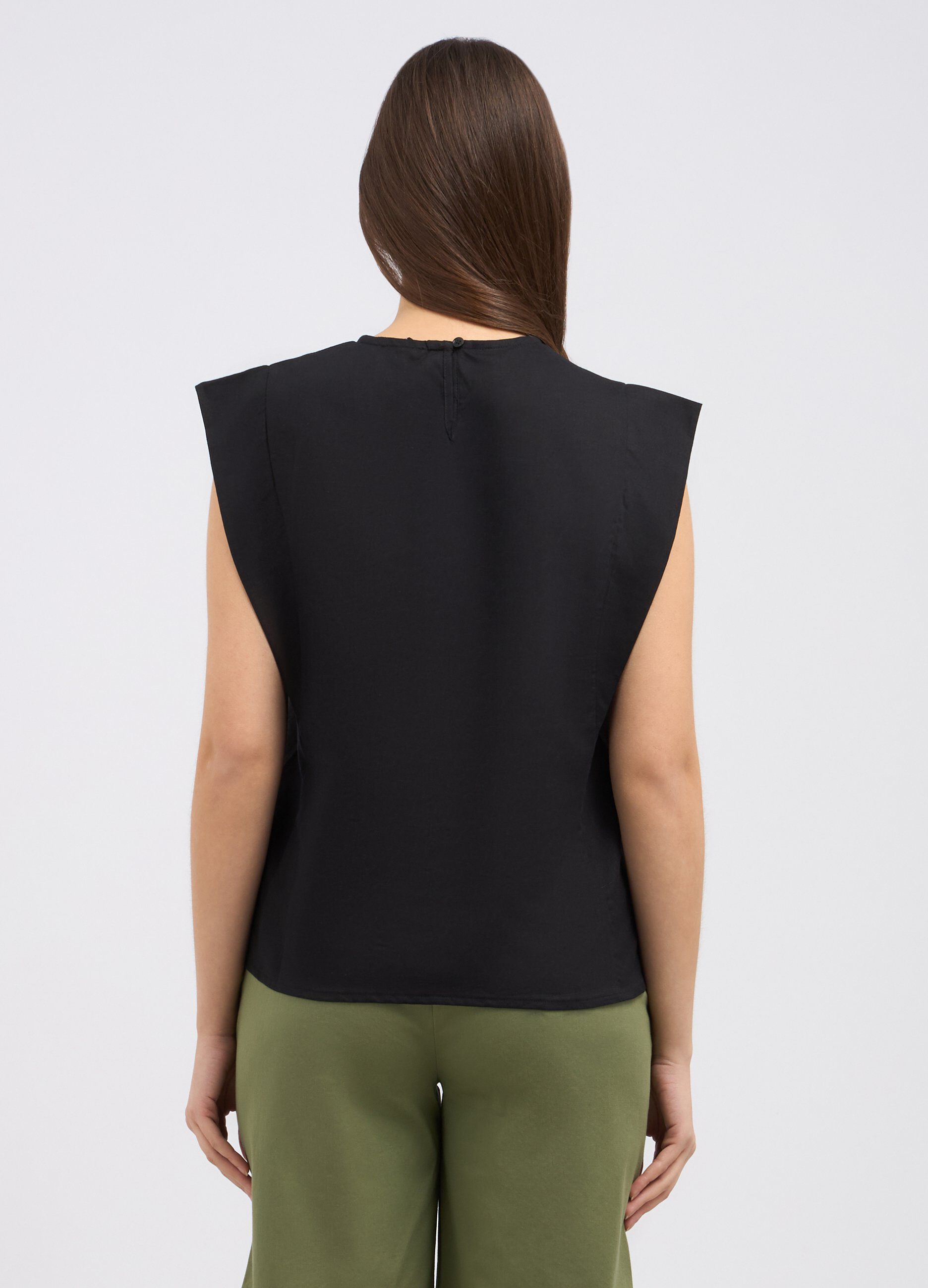 Blusa in misto lino donna_1