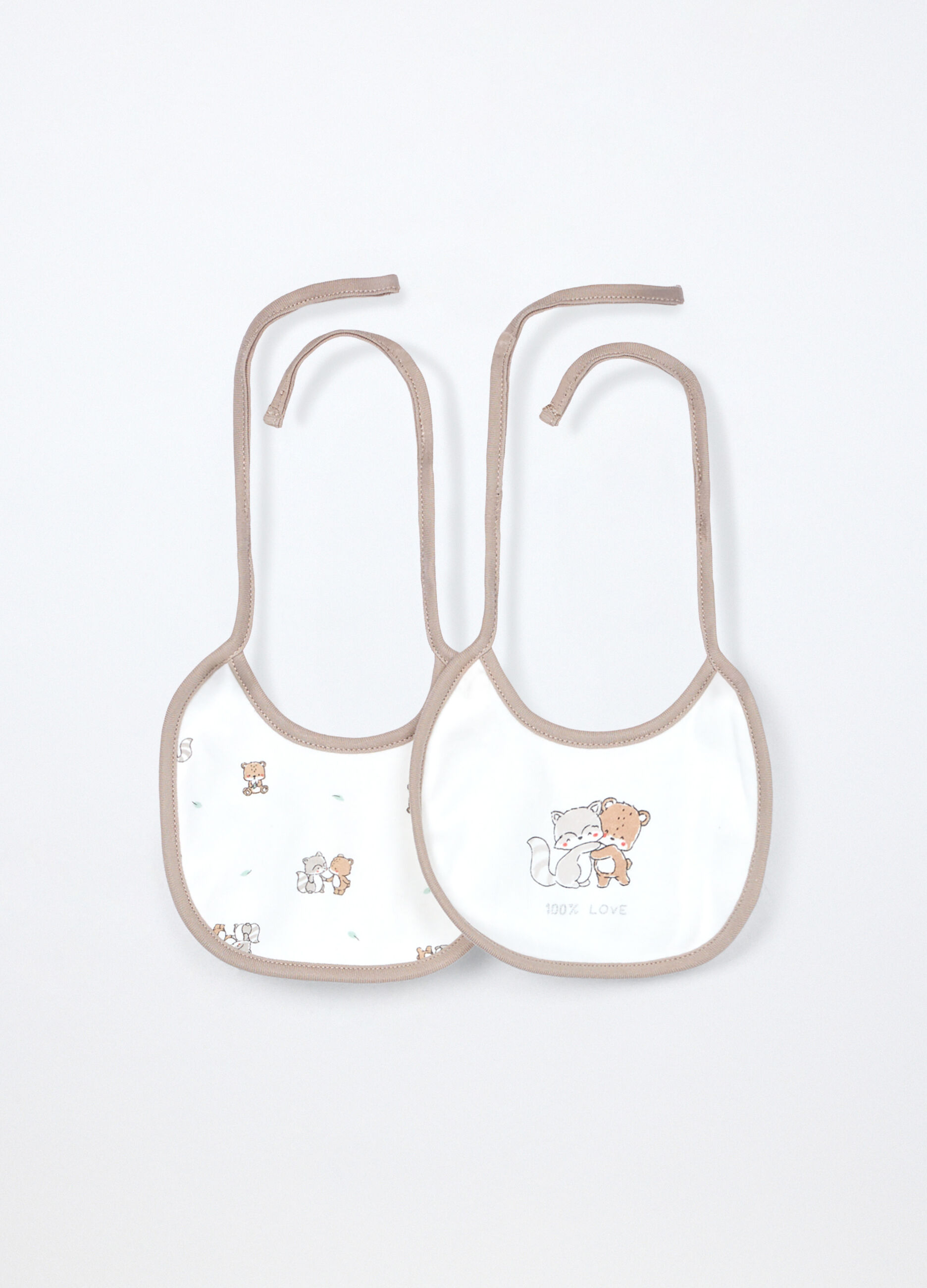 Pack 2 bavaglini in interlock di puro cotone_0