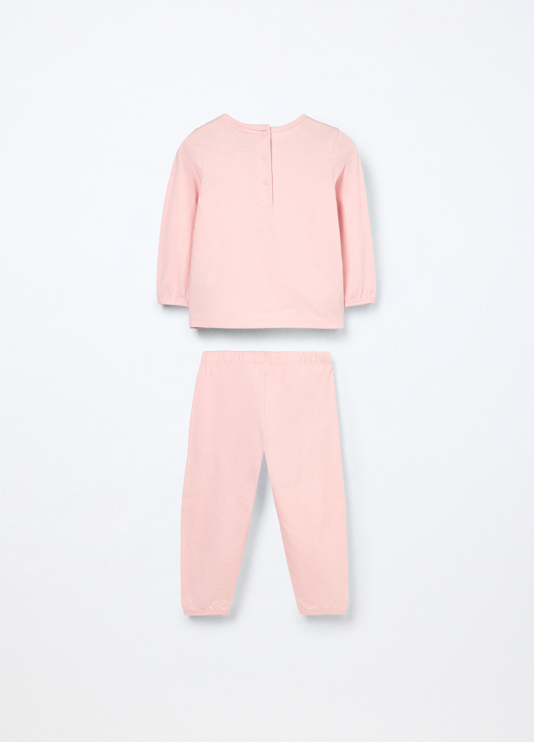 Set pigiama lungo in jersey di puro cotone neonata_1