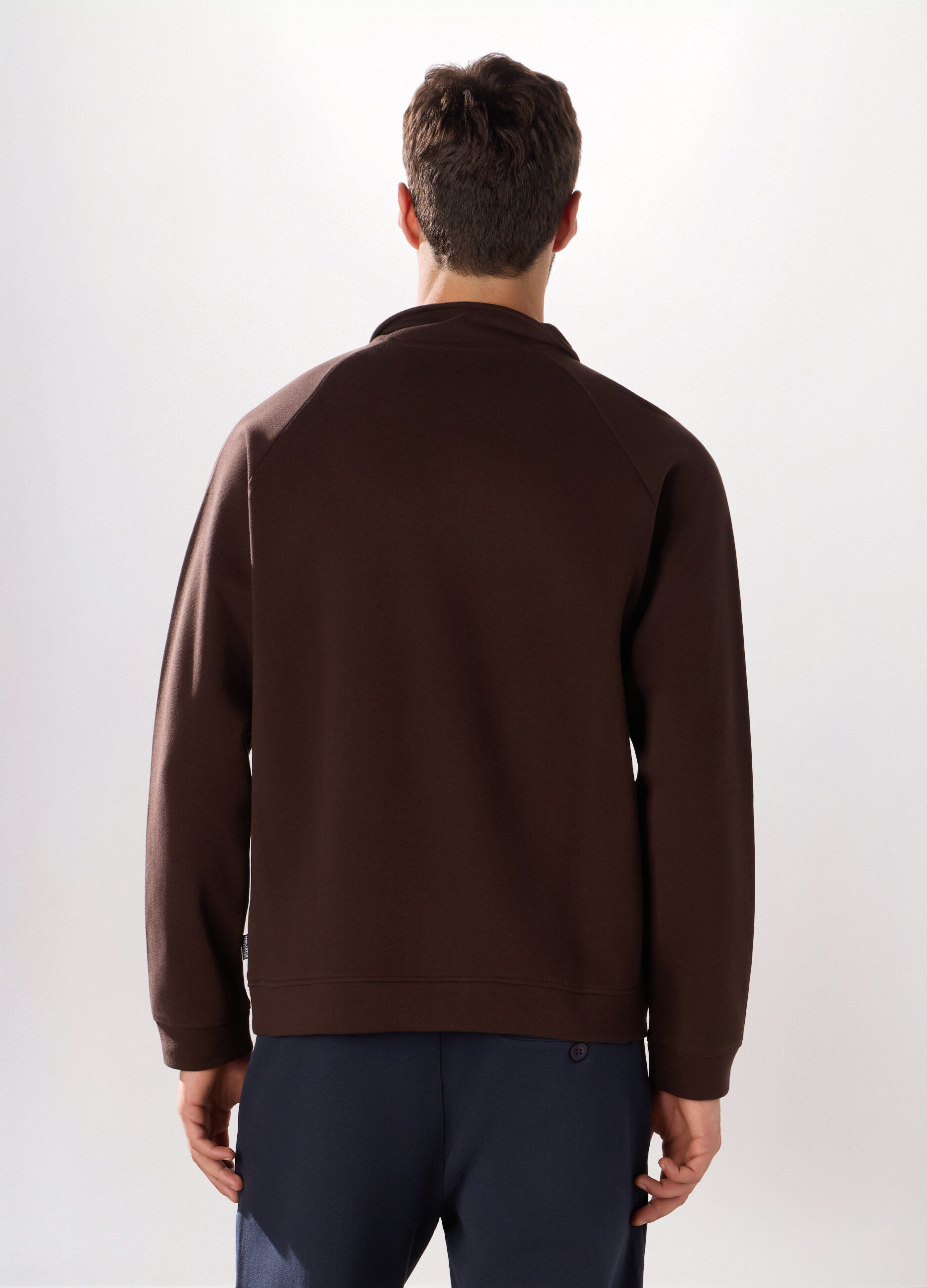 Polo sportiva in cotone piquet uomo_1