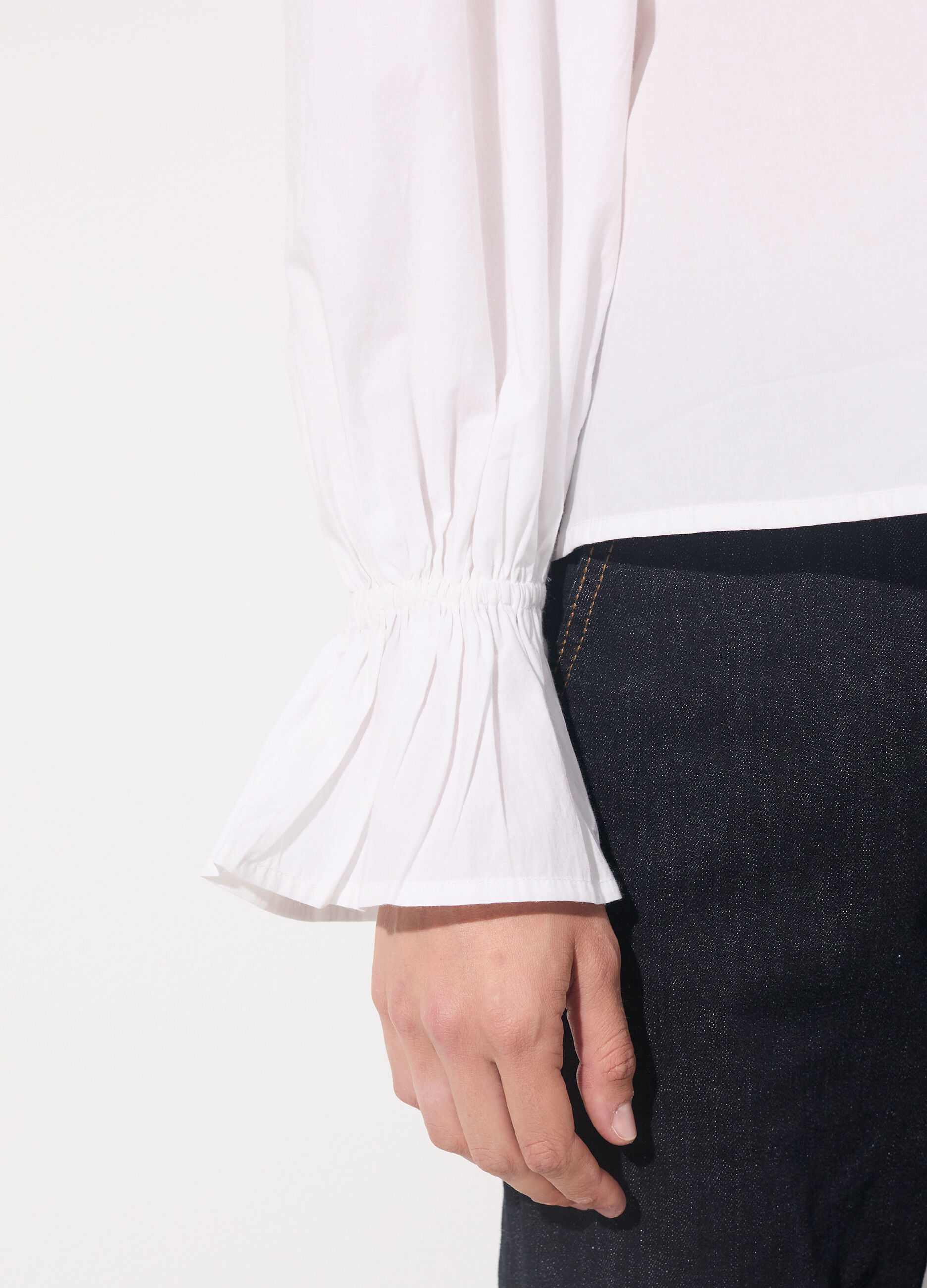 Blusa in popeline di puro cotone donna_3