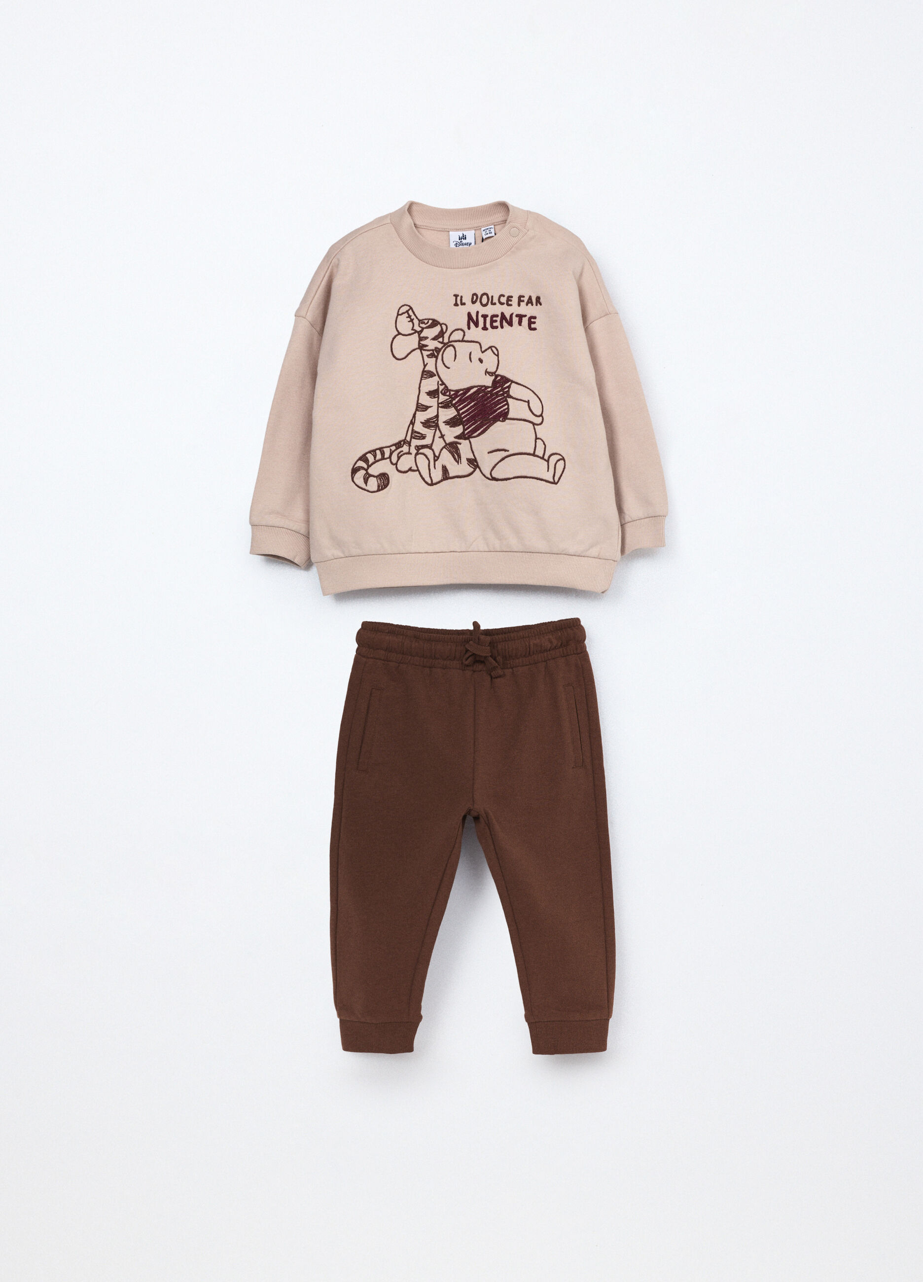 Jogging set in puro cotone fleece neonato_0