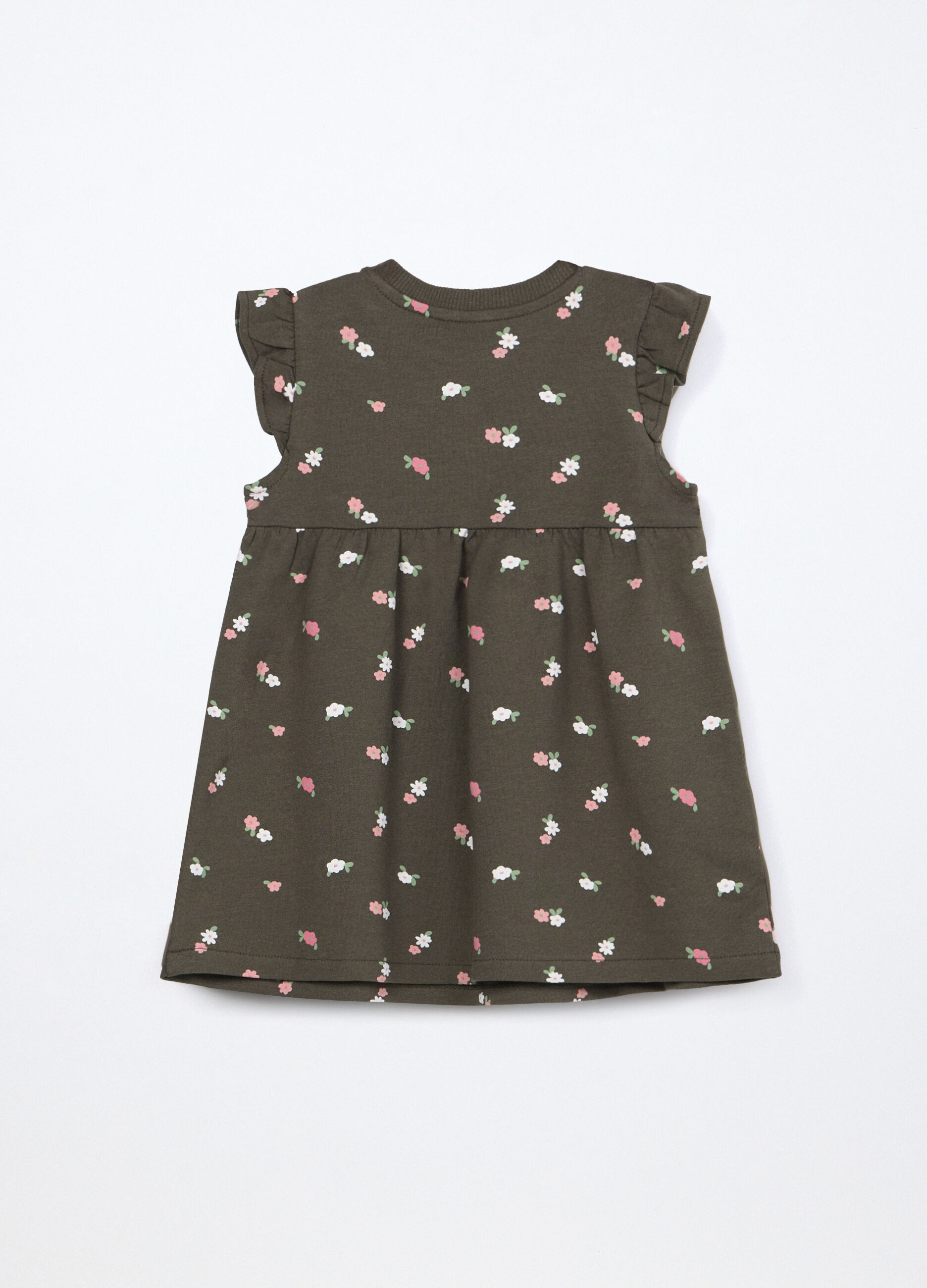 Vestito in french terry di cotone stretch neonata_1