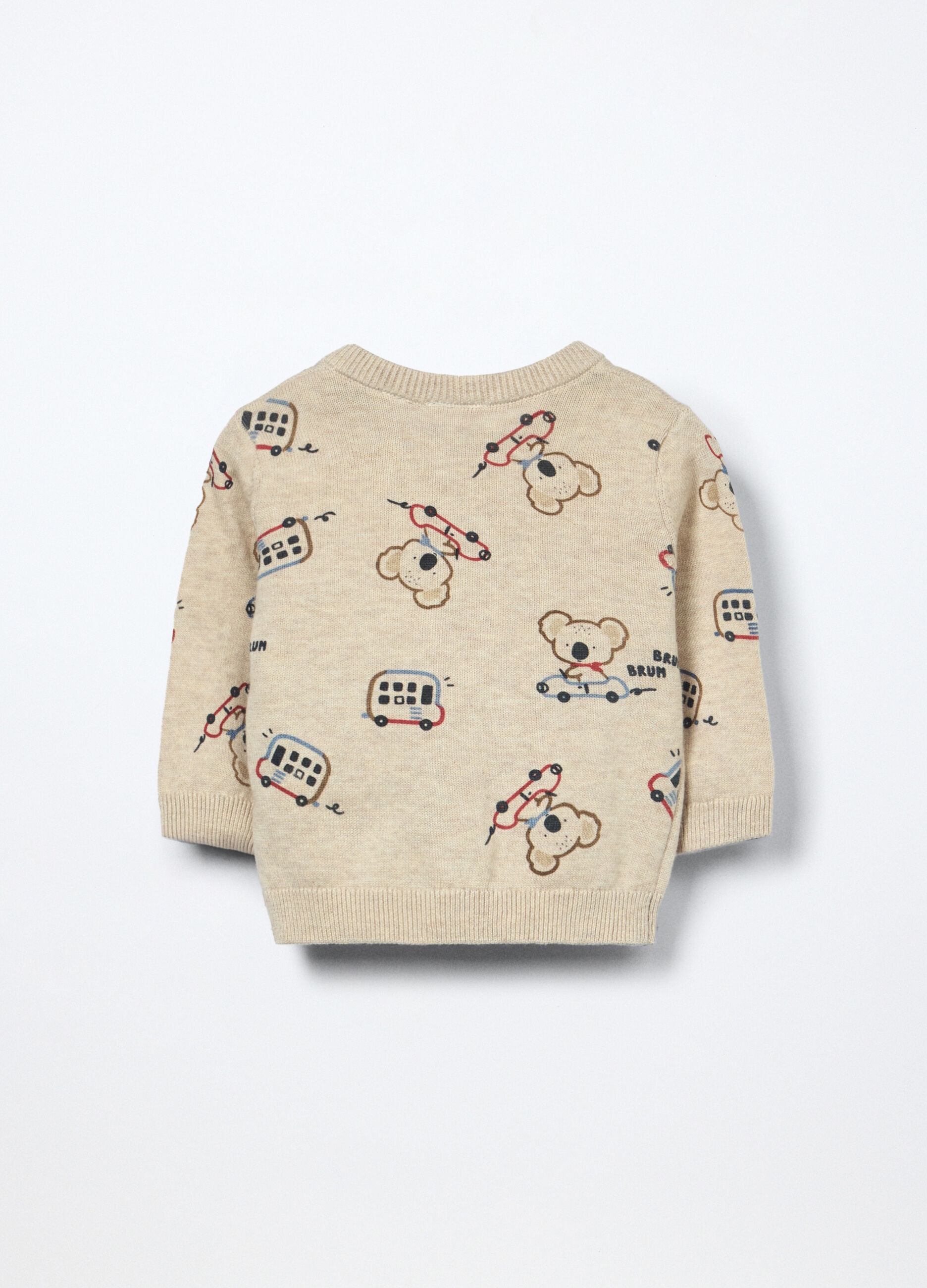 Cardigan tricot in puro cotone neonato_1