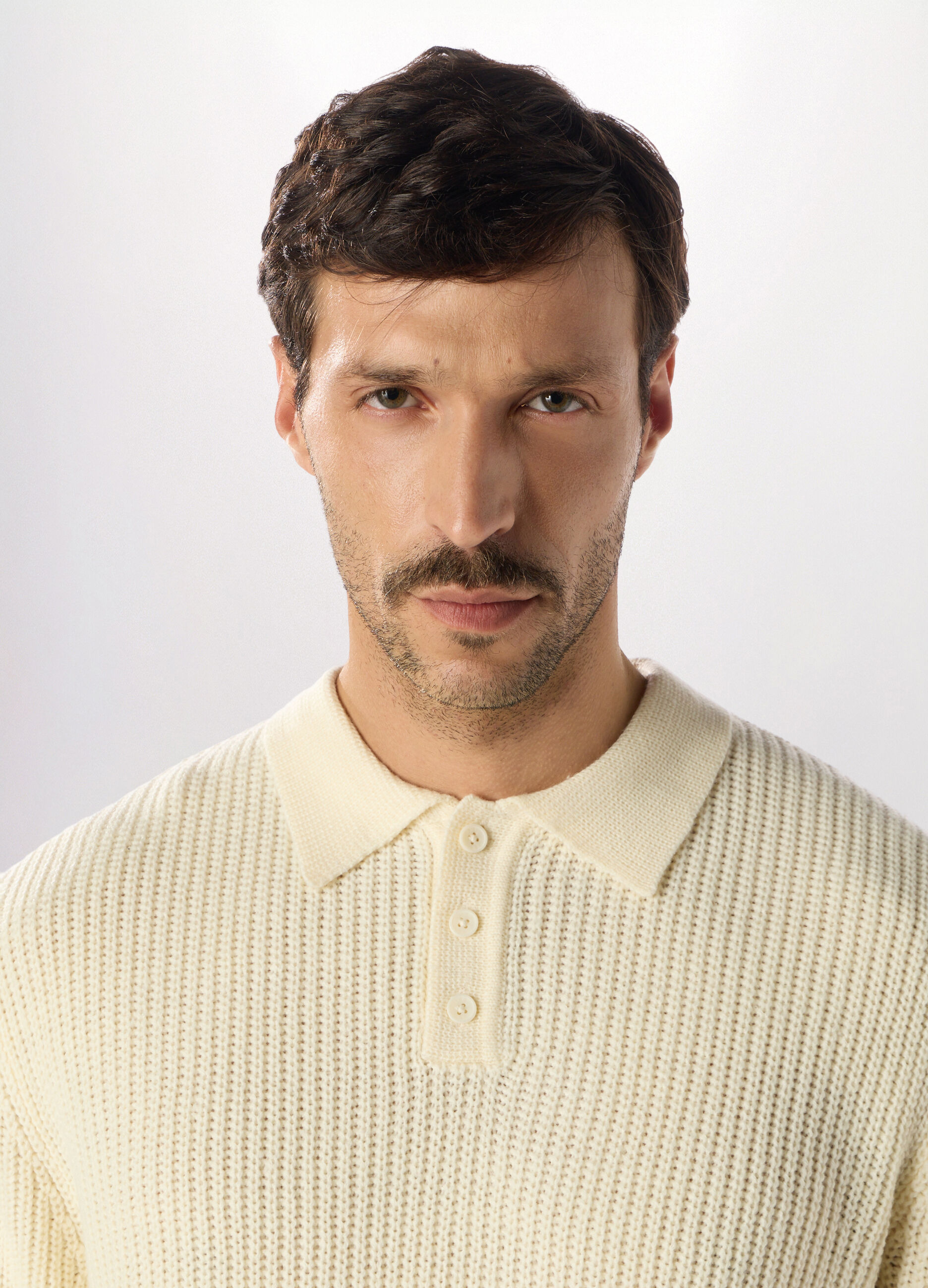 Polo a maniche lunghe in maglia inglese uomo_2