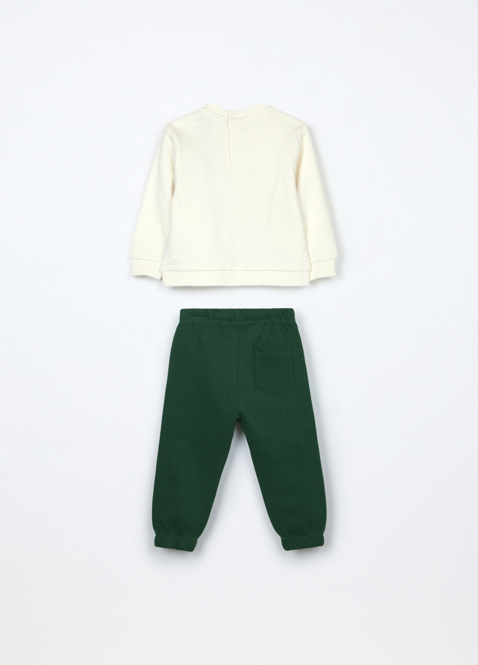 Jogging set in puro cotone fleece neonato_1