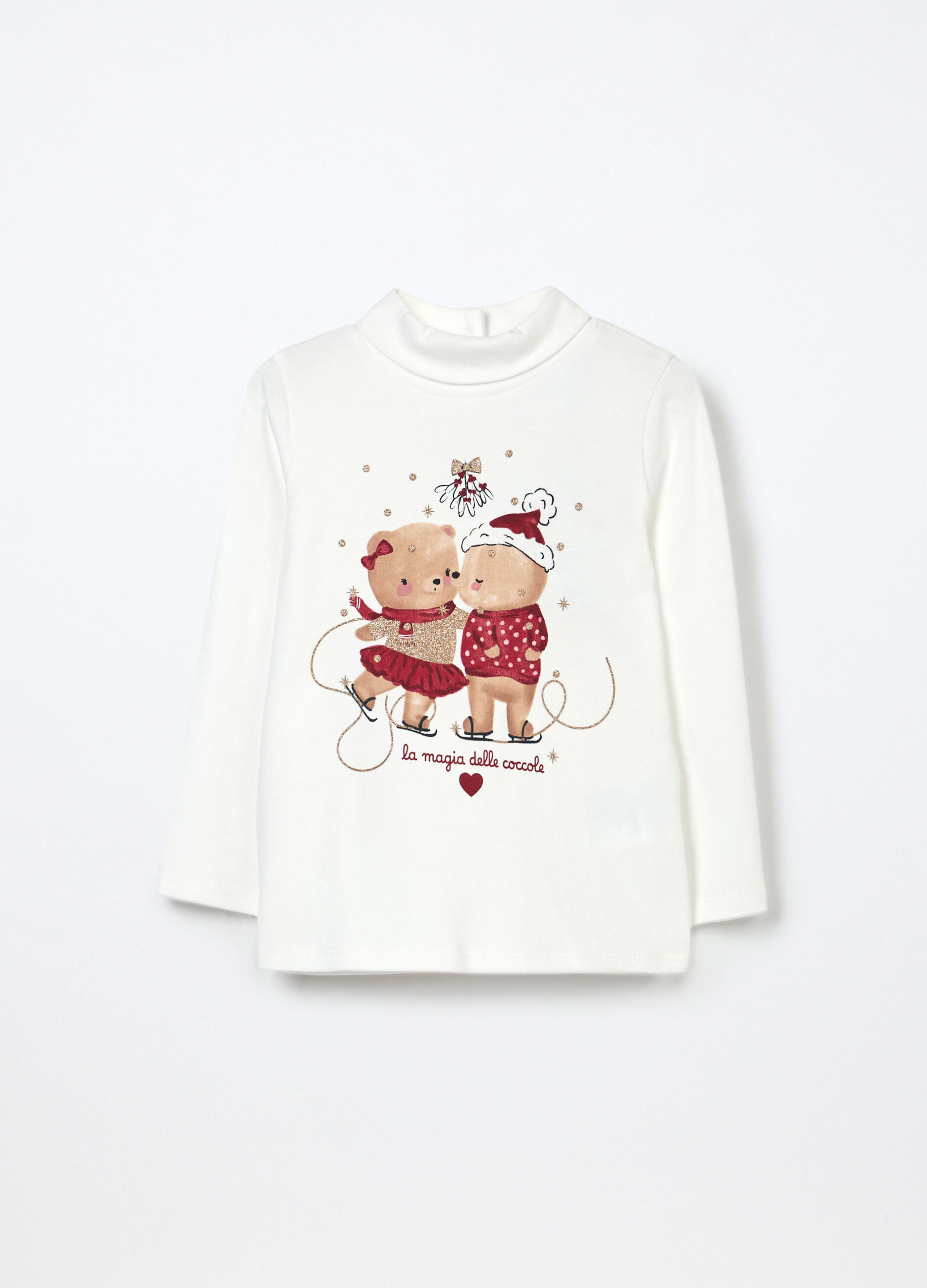 T-shirt in interlock di puro cotone neonata_0