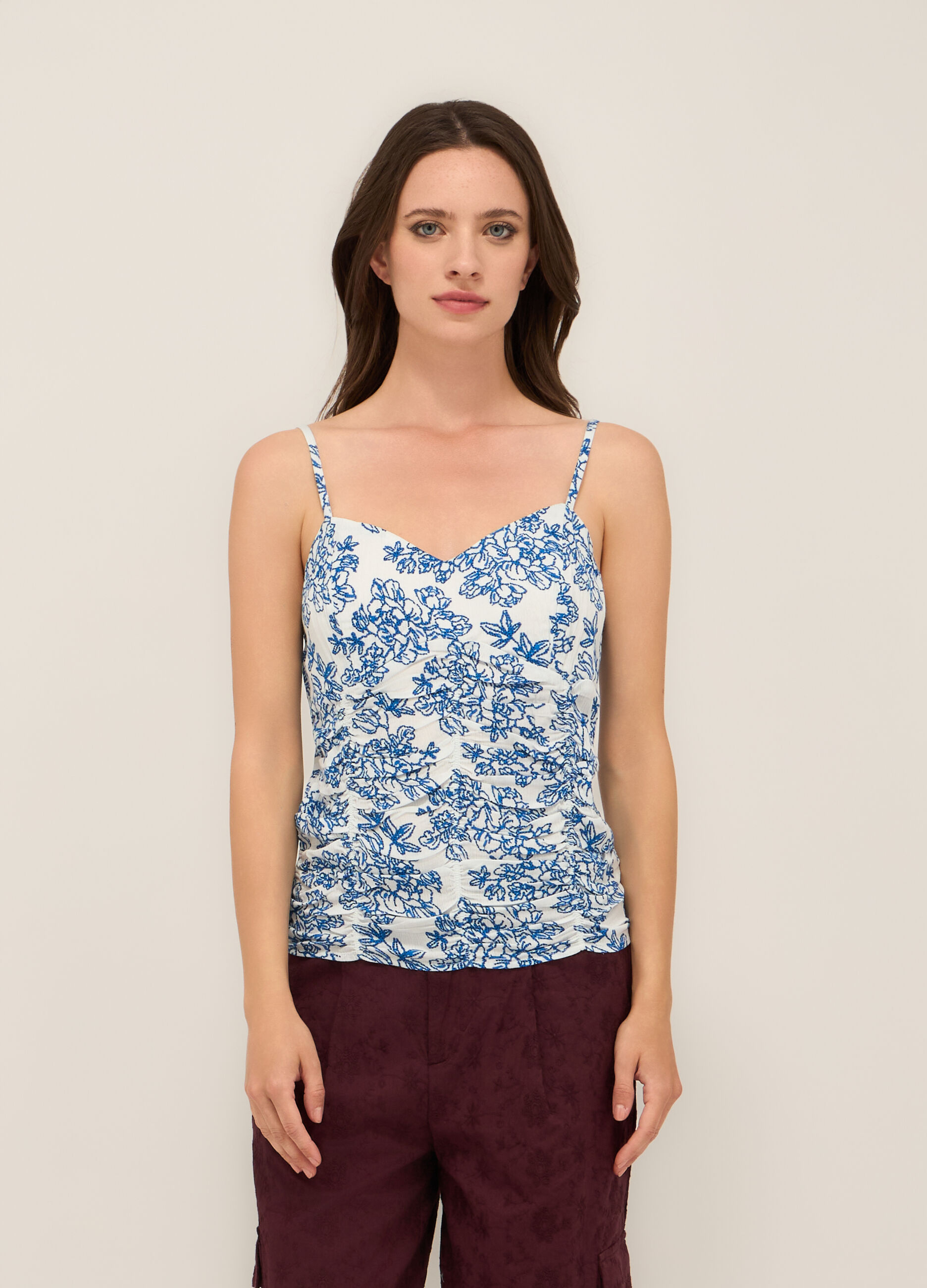 Top in pura viscosa crepe donna_0